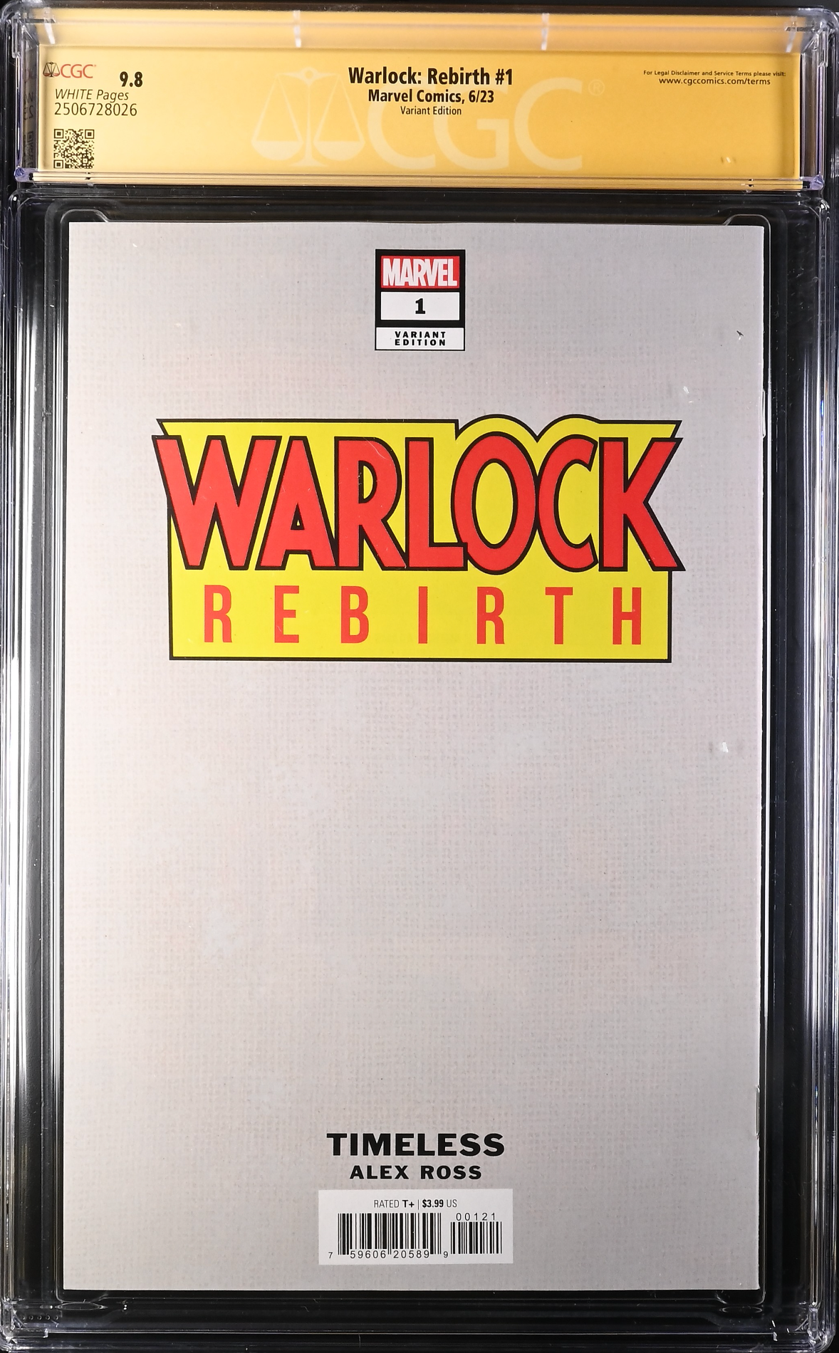Warlock: Rebirth #1 Alex Ross Thanos "Timeless" Variant CGC 9.8 SS