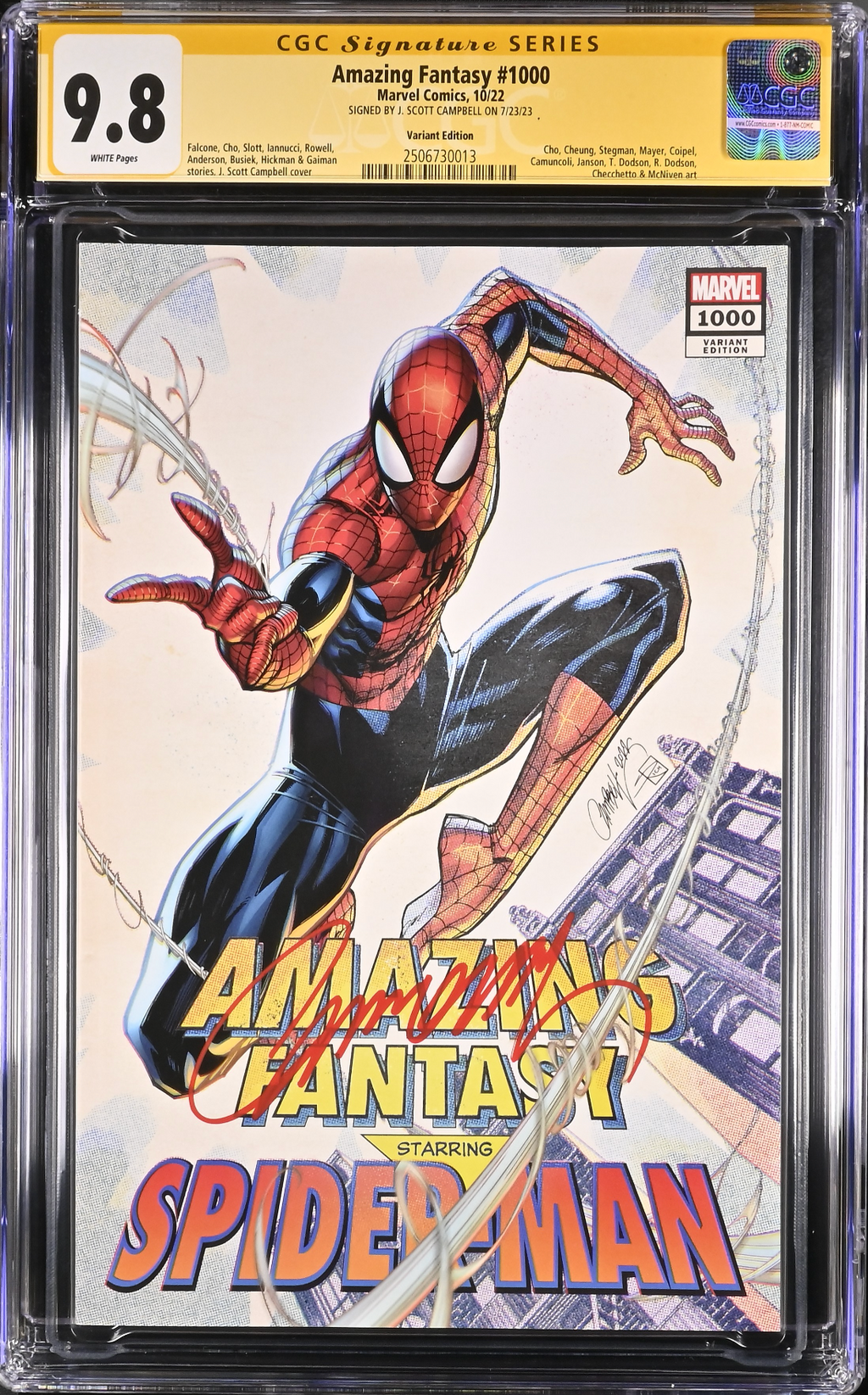 Amazing Fantasy #1000 Campbell Variant CGC 9.8 SS