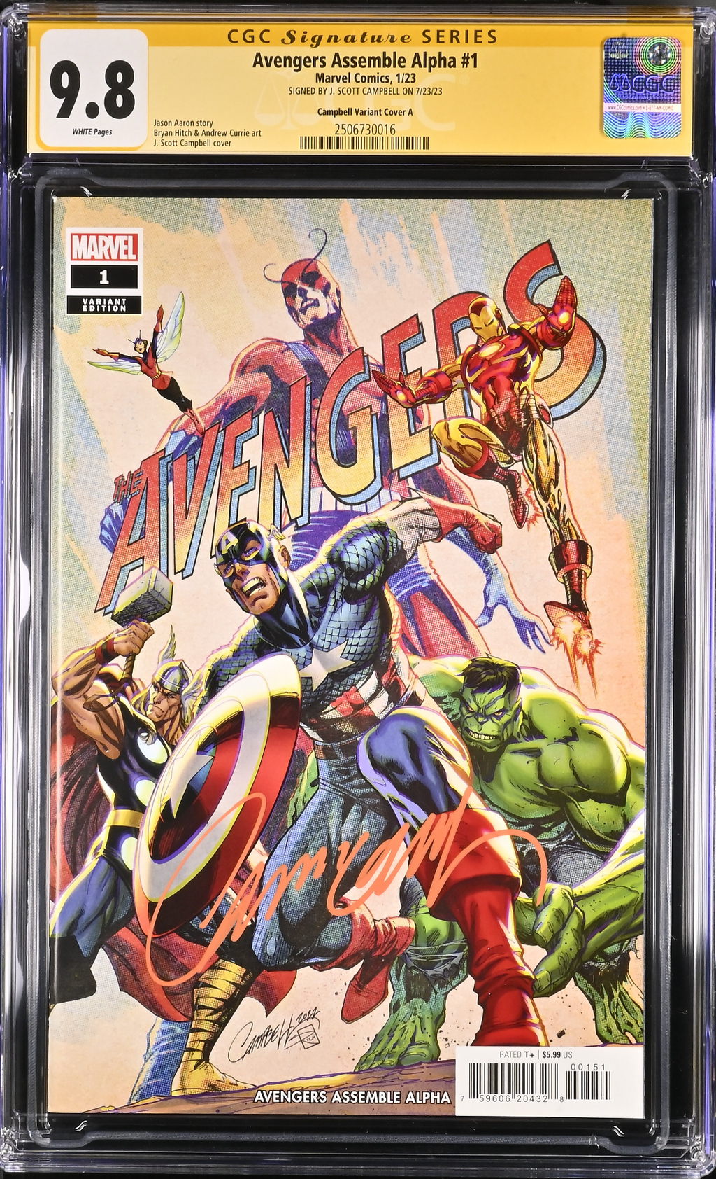 Avengers Assemble: Alpha #1 Campbell Variant CGC 9.8 SS