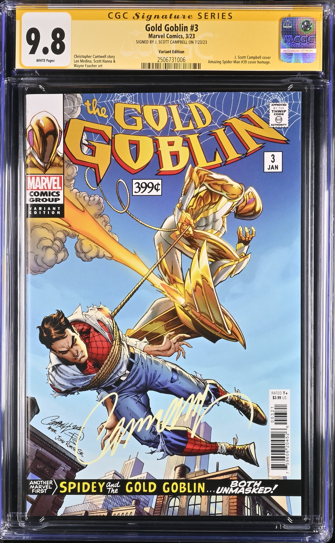 Gold Goblin #3 Campbell Variant CGC 9.8 SS