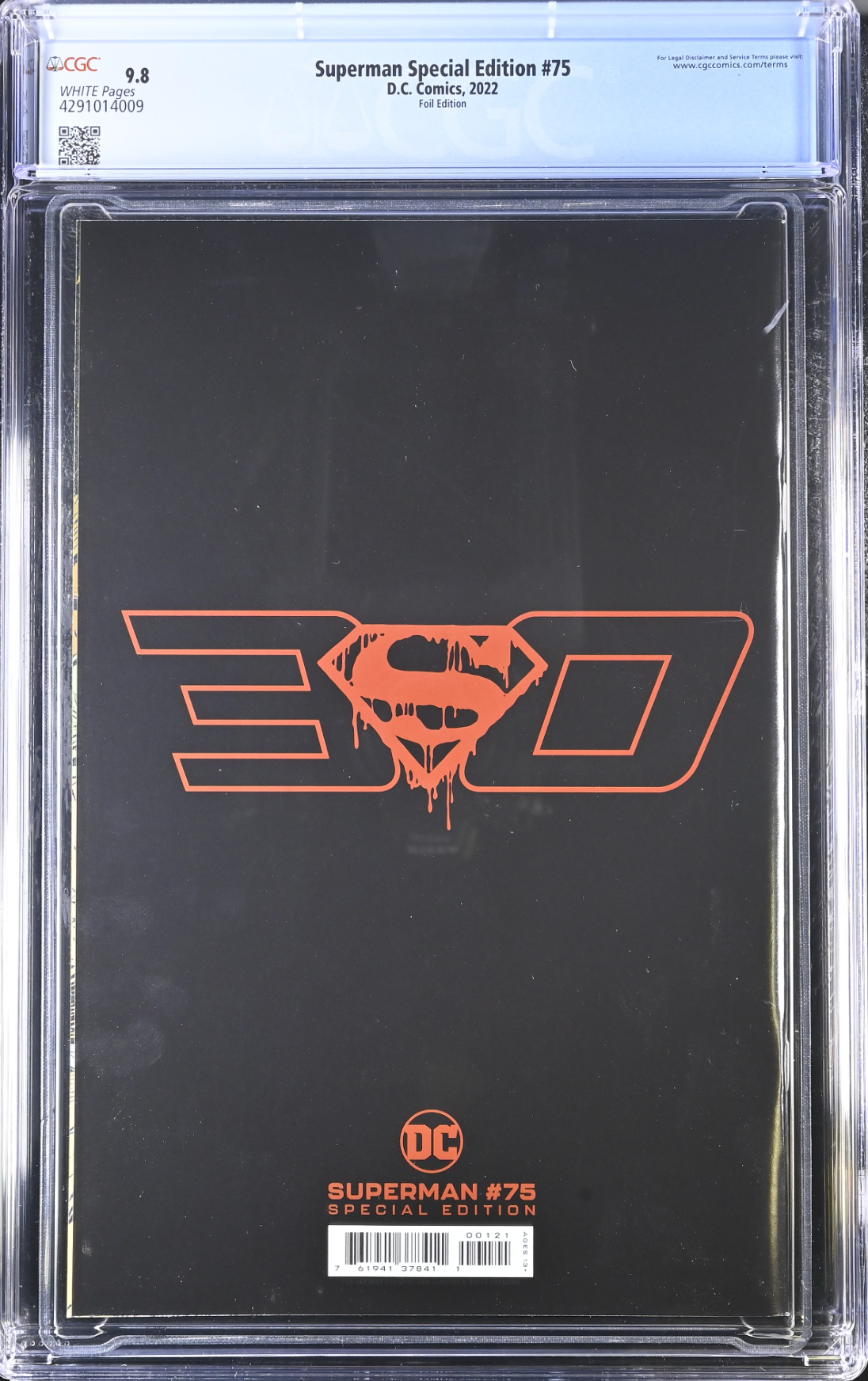 Superman #75 Special Edition Jurgens 1:25 Foil Retailer Incentive Variant CGC 9.8