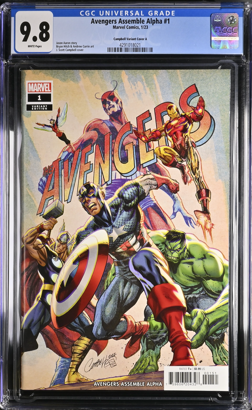 Avengers Assemble: Alpha #1 Campbell Variant CGC 9.8