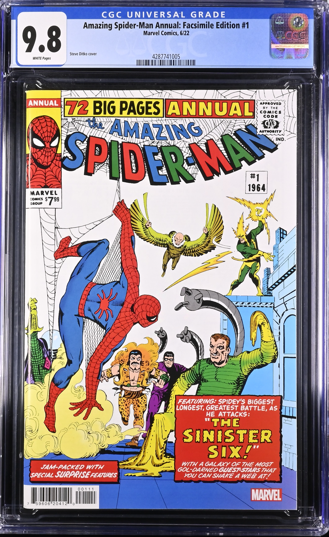 Amazing Spider-Man Annual Facsimile Edition #1 CGC 9.8