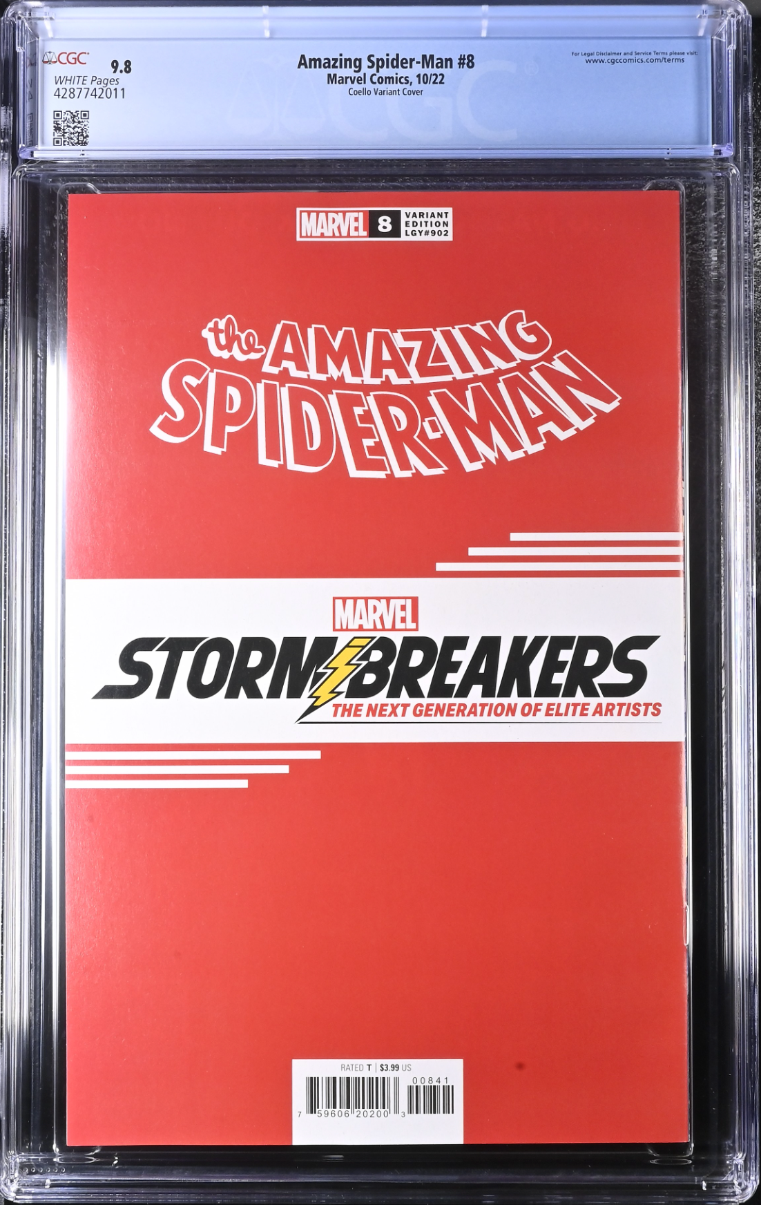 Amazing Spider-Man #8 Coello Variant CGC 9.8