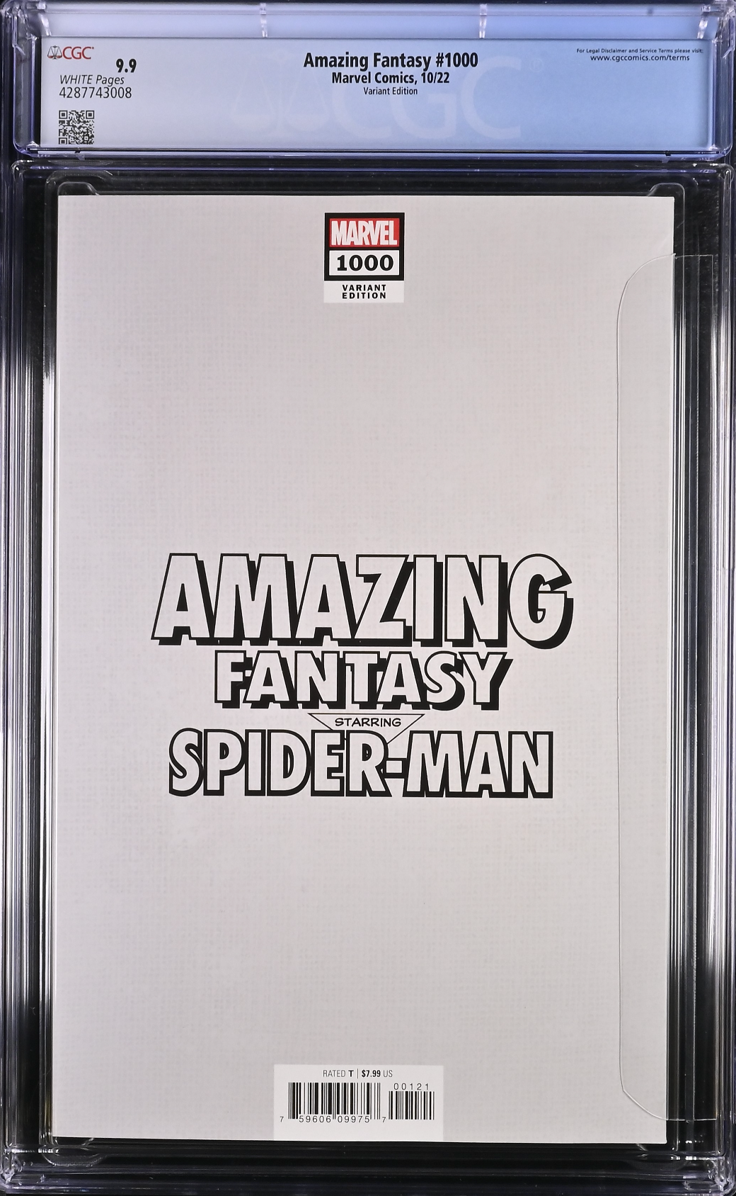 Amazing Fantasy #1000 Campbell Variant CGC 9.9