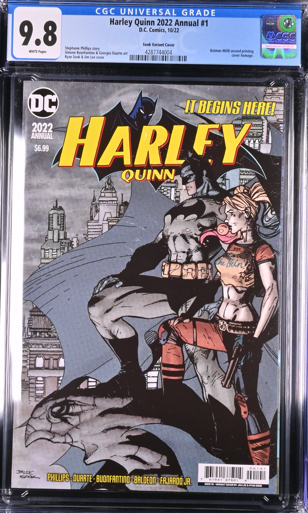 Harley Quinn 2022 Annual #1 Sook Homage Variant CGC 9.8