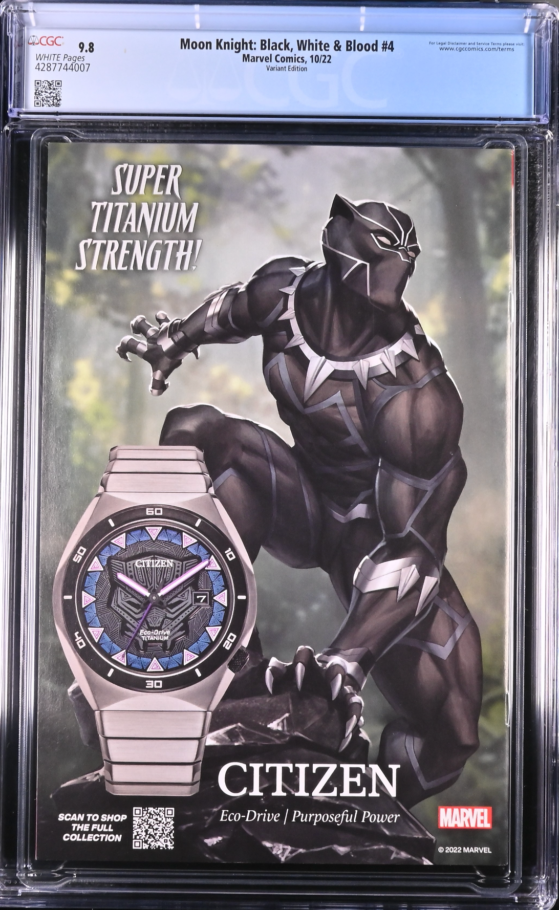 Moon Knight: Black, White, and Blood #4 Variant CGC 9.8