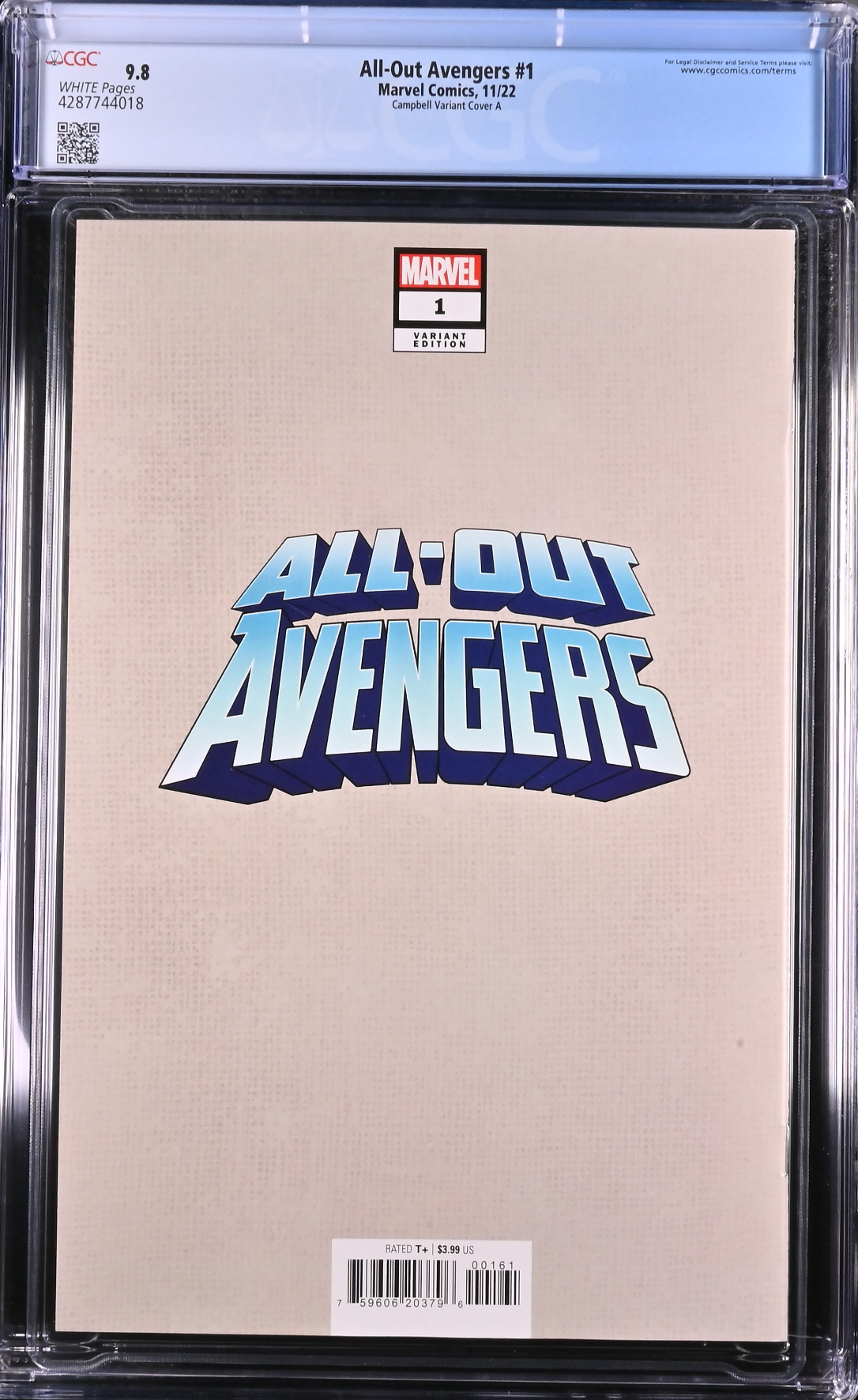 All-Out Avengers #1 Campbell Variant CGC 9.8
