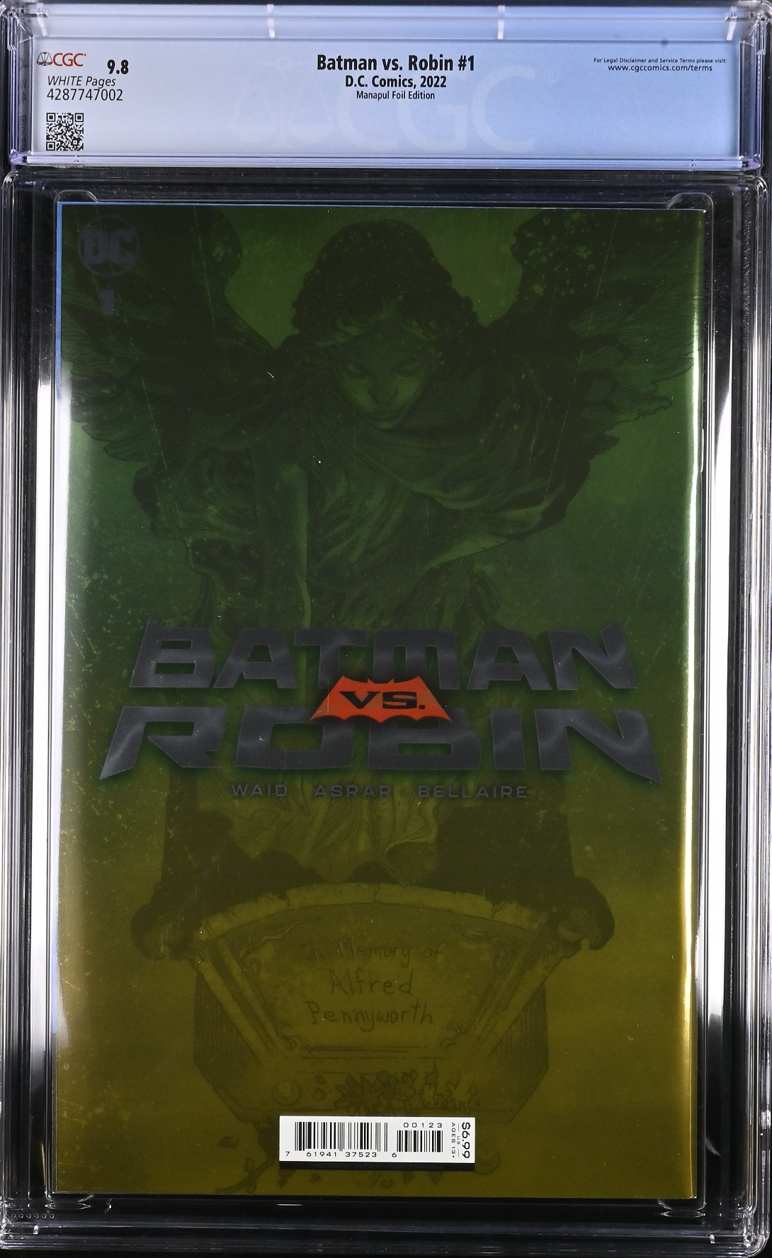 Batman vs. Robin #1 Manapul 1:150 Foil Retailer Incentive Variant CGC 9.8
