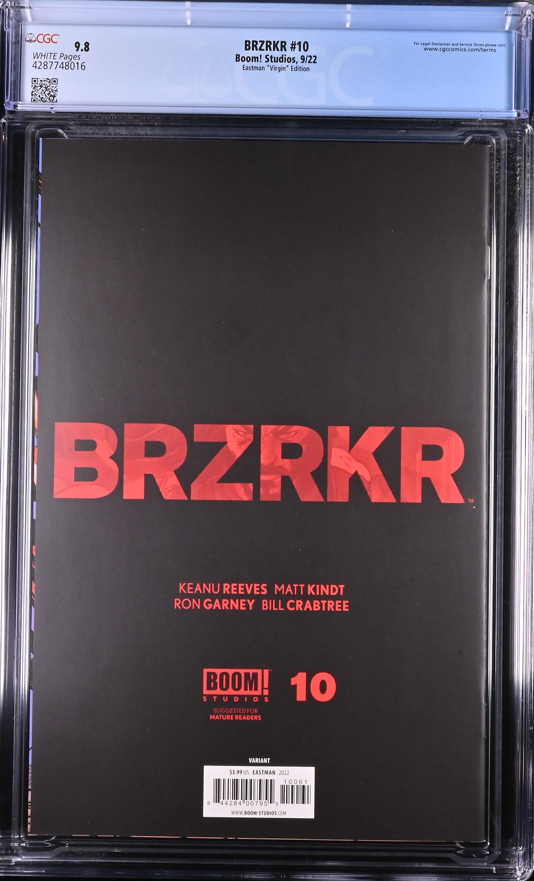BRZRKR #10 Eastman 1:50 Virgin Retailer Incentive Variant CGC 9.8 (Berzerker)