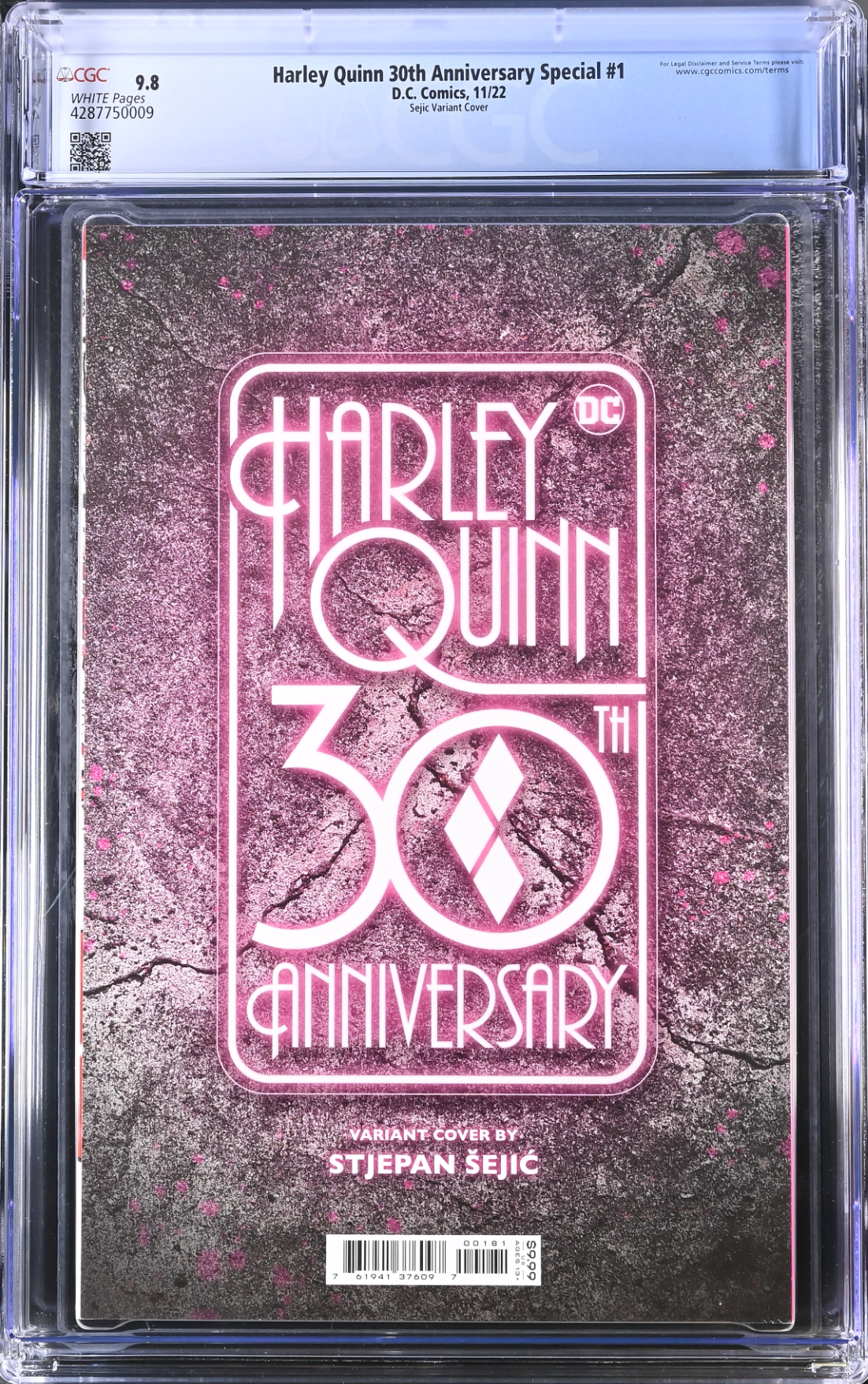 Harley Quinn 30th Anniversary Special #1 Sejic Variant CGC 9.8