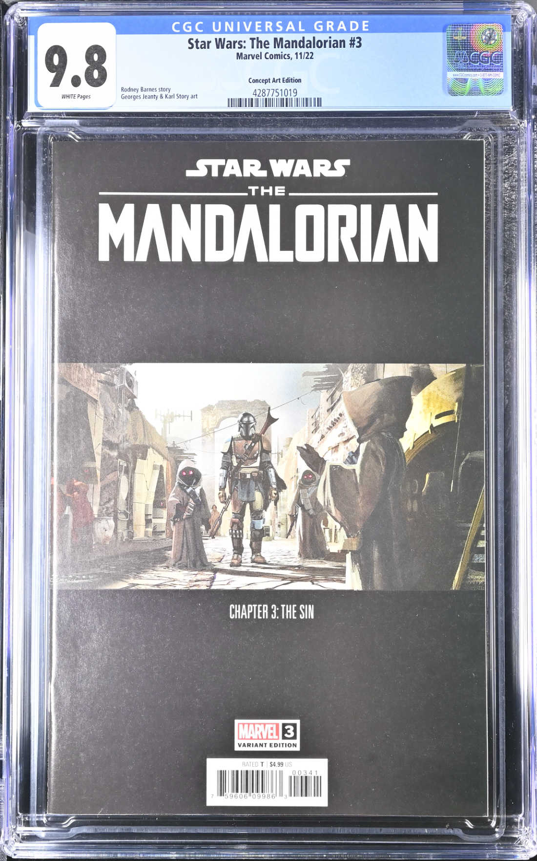 Star Wars: The Mandalorian #3 Concept Art Variant CGC 9.8