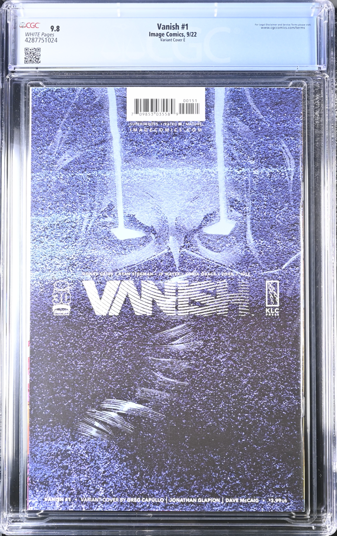 Vanish #1 Capullo 1:25 Retailer Incentive Variant CGC 9.8