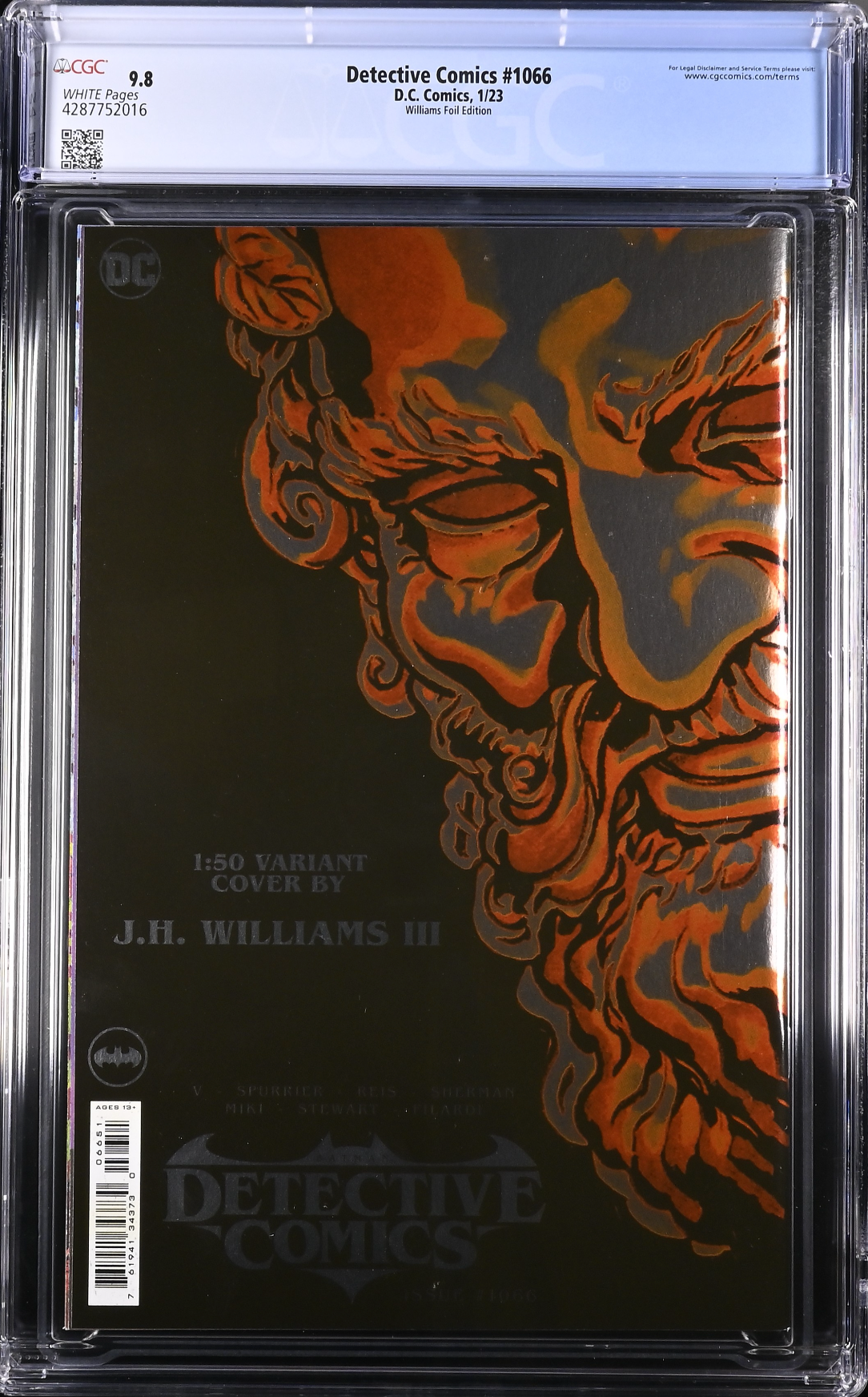 Detective Comics #1066 Williams 1:50 Foil Retailer Incentive Variant CGC 9.8