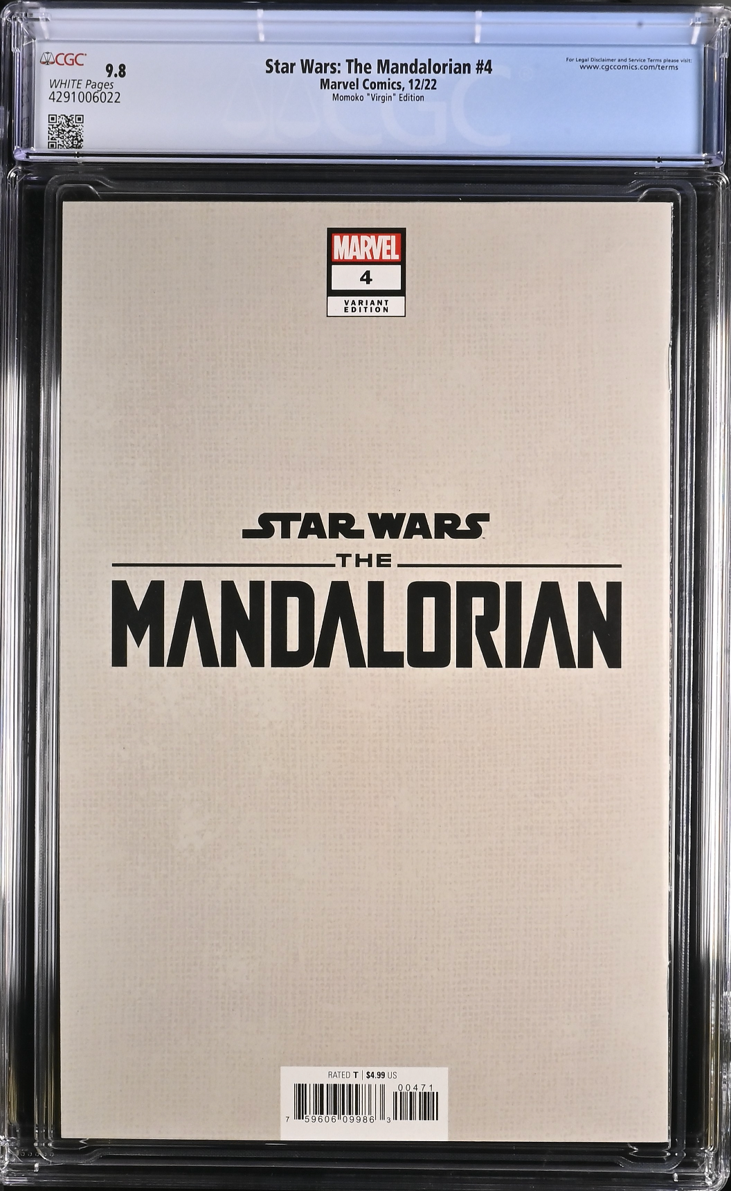 Star Wars: The Mandalorian #4 Momoko Virgin 1:100 Retailer Incentive Variant CGC 9.8
