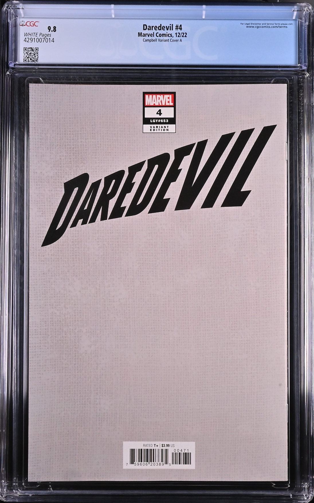 Daredevil #4 Campbell Variant CGC 9.8