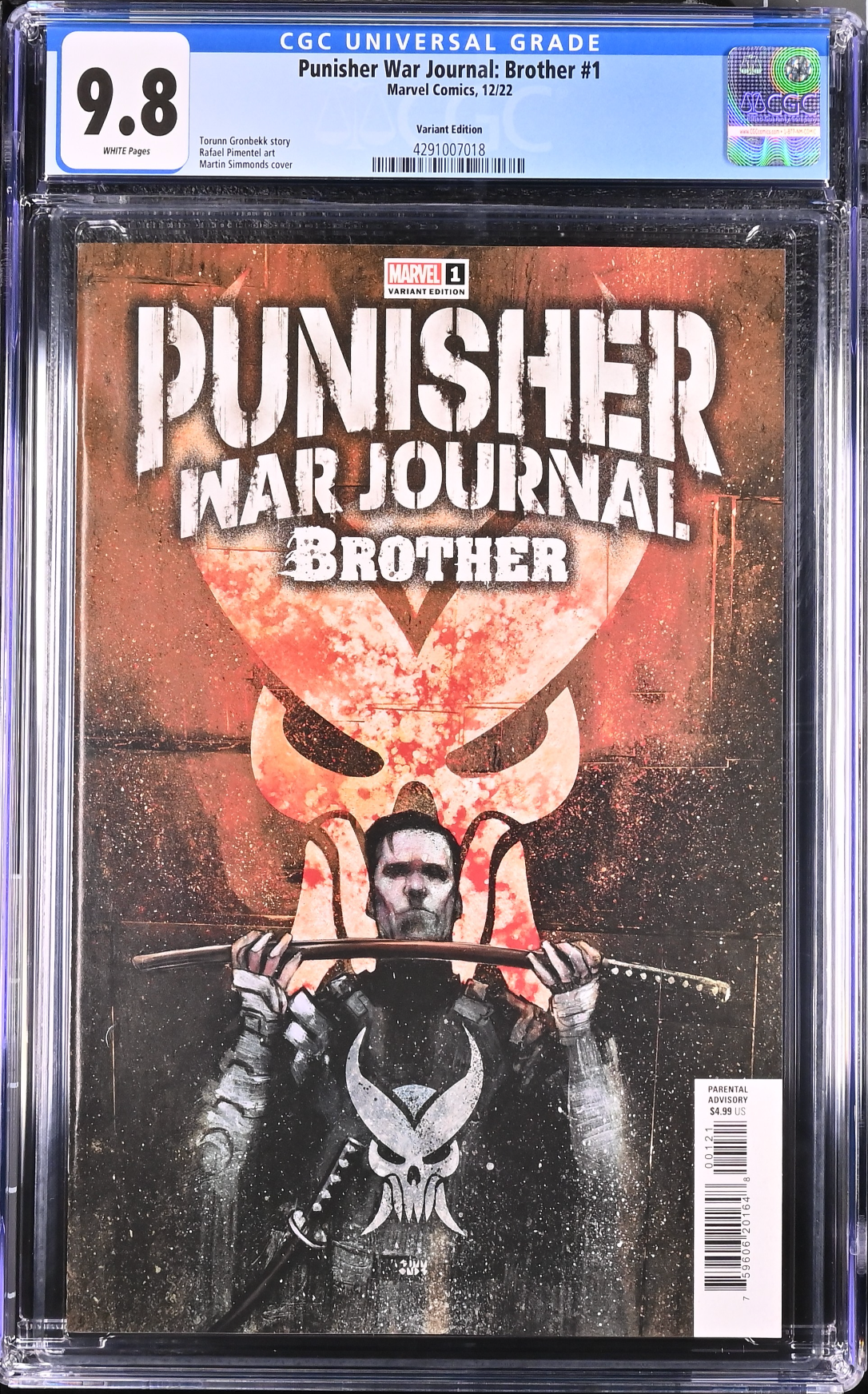 Punisher War Journal: Brother #1 Simmonds Variant CGC 9.8