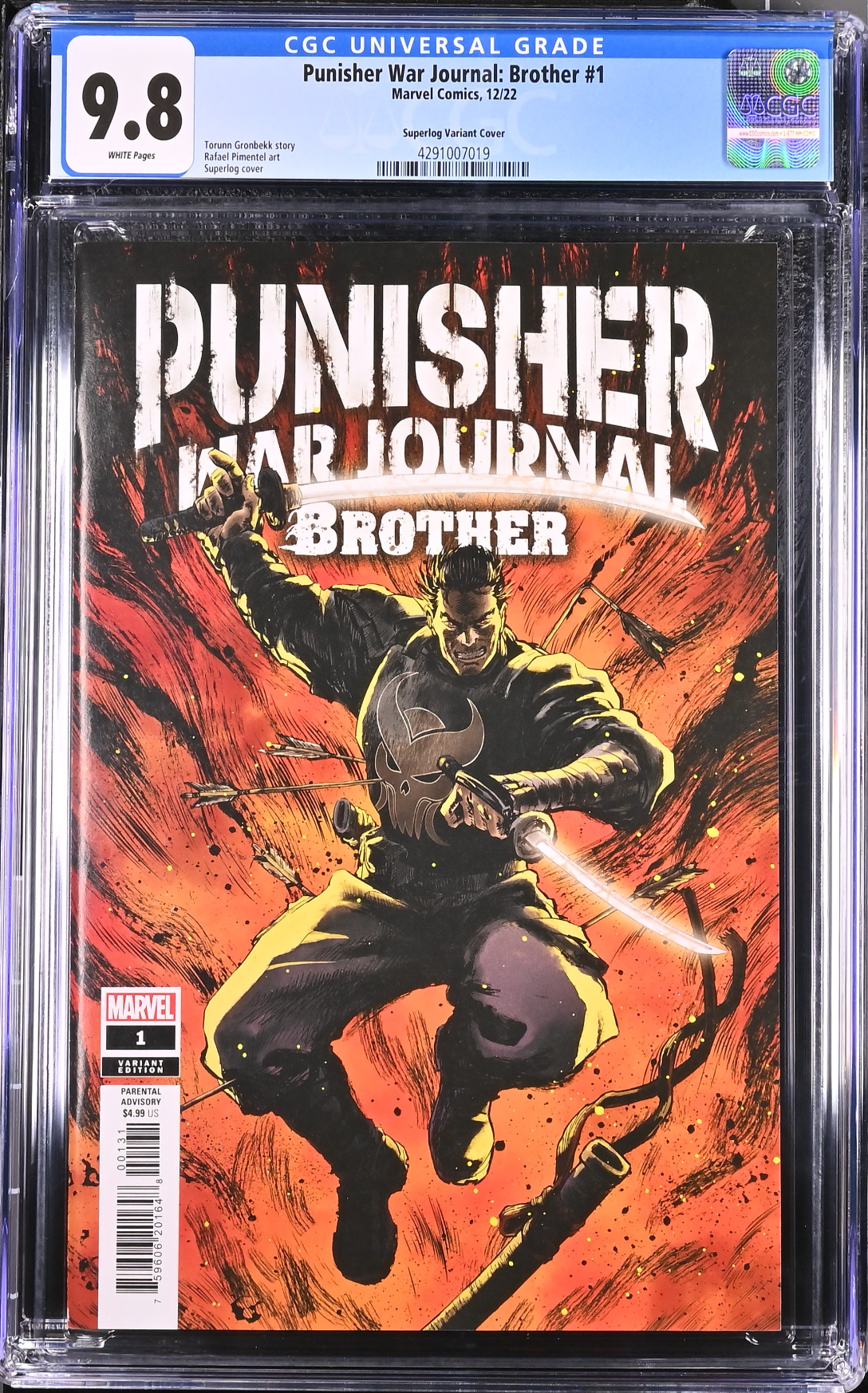 Punisher War Journal: Brother #1 Superlog Variant CGC 9.8
