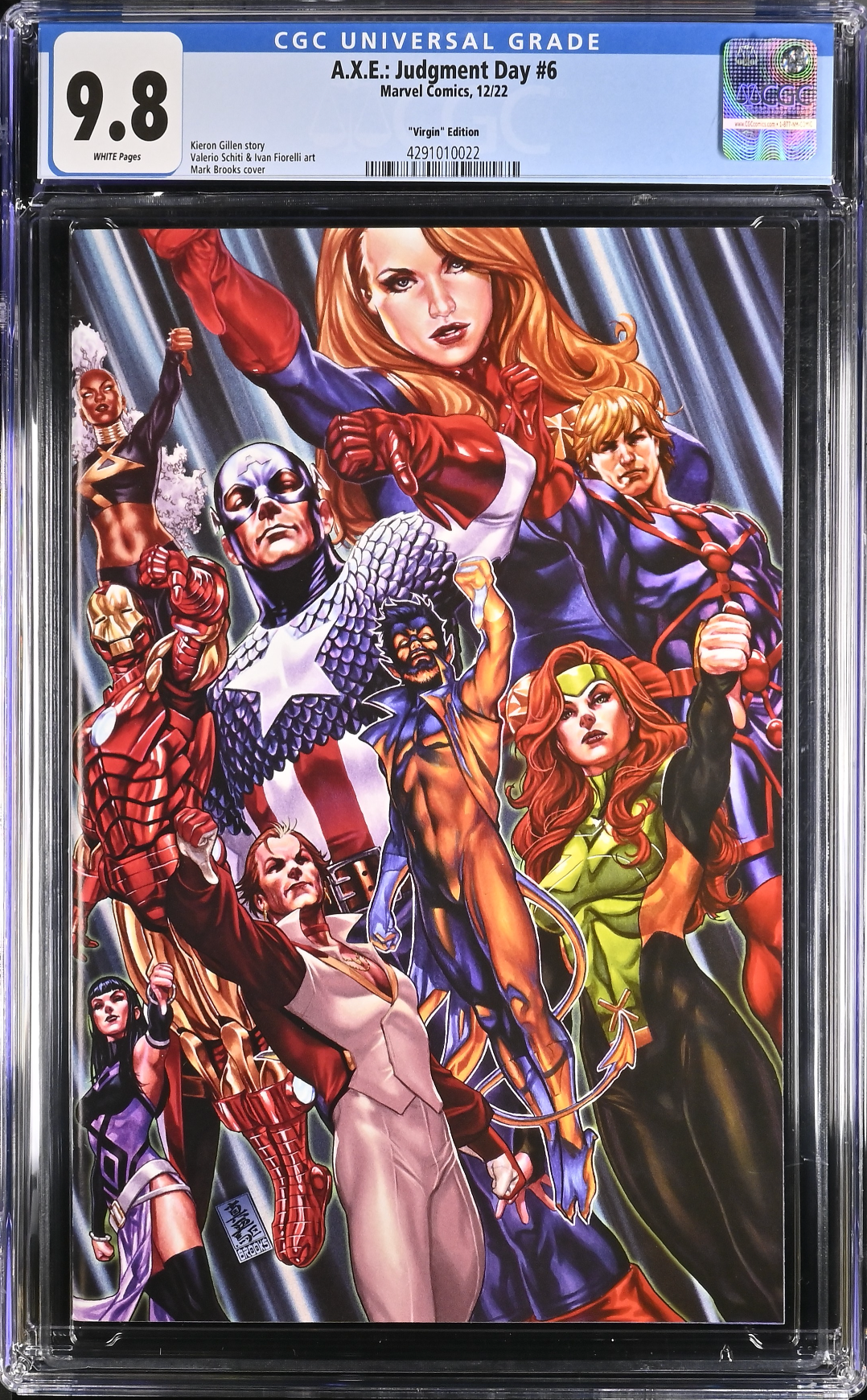 A.X.E.: Judgment Day #6 Brooks 1:100 Virgin Retailer Incentive Variant CGC 9.8