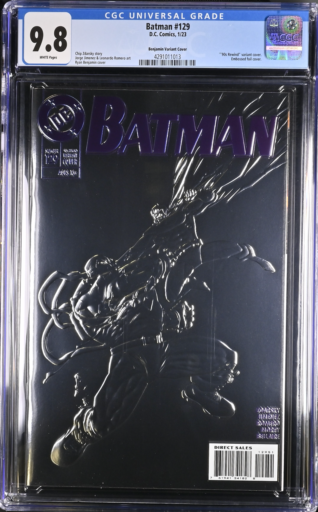 Batman #129 Benjamin '90s Embossed Variant CGC 9.8