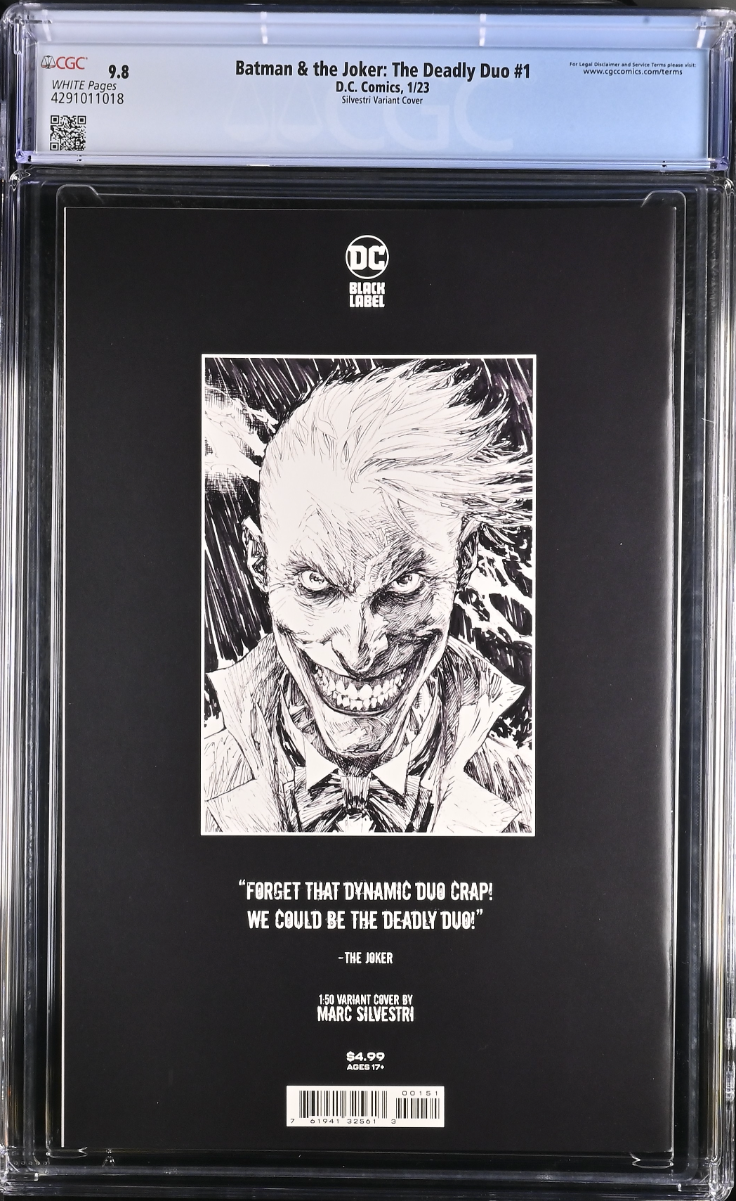 Batman & The Joker: The Deadly Duo #1 Silvestri 1:50 Retailer Incentive Variant CGC 9.8