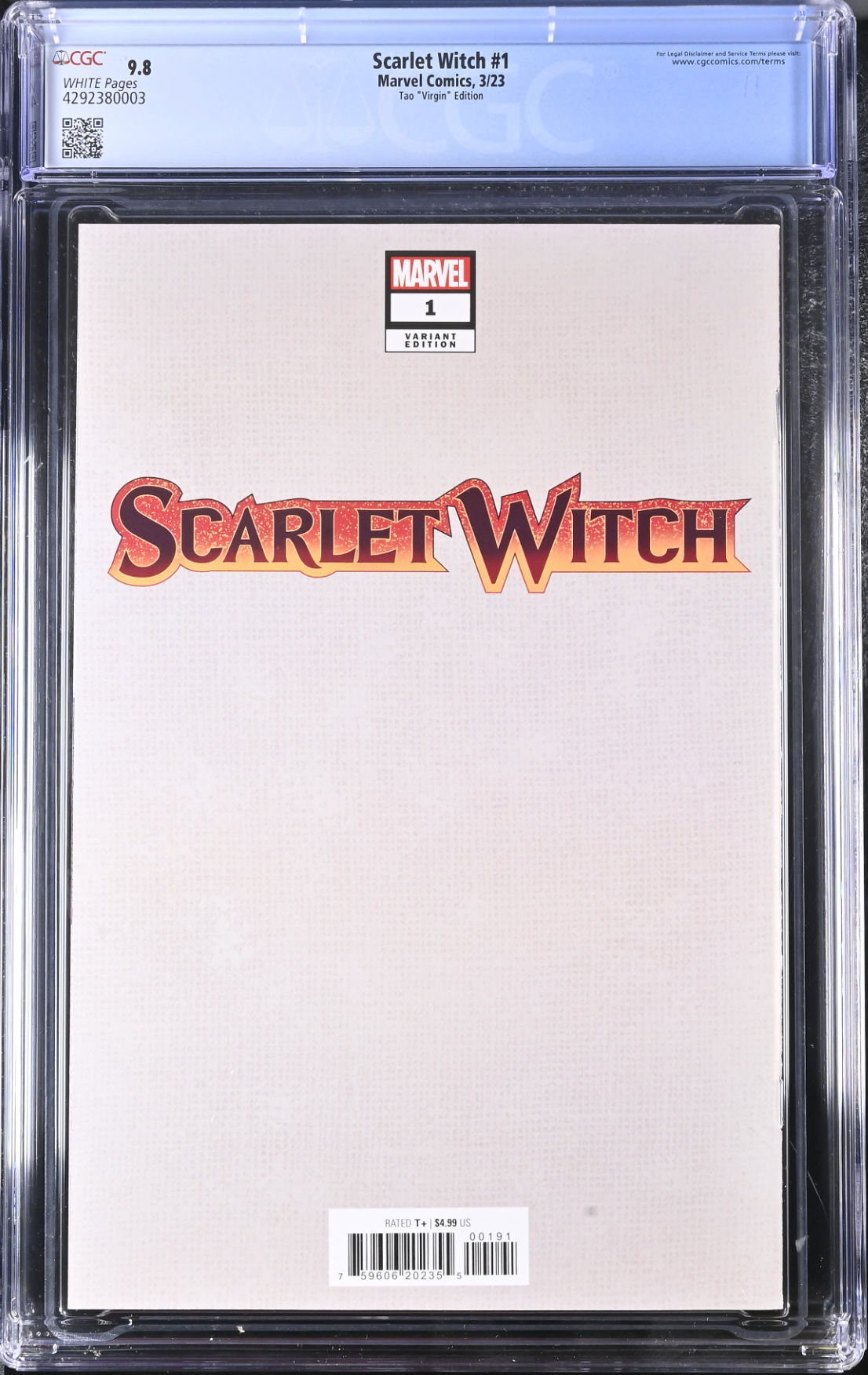 Scarlet Witch #1 Tao 1:100 Virgin Retailer Incentive Variant CGC 9.8