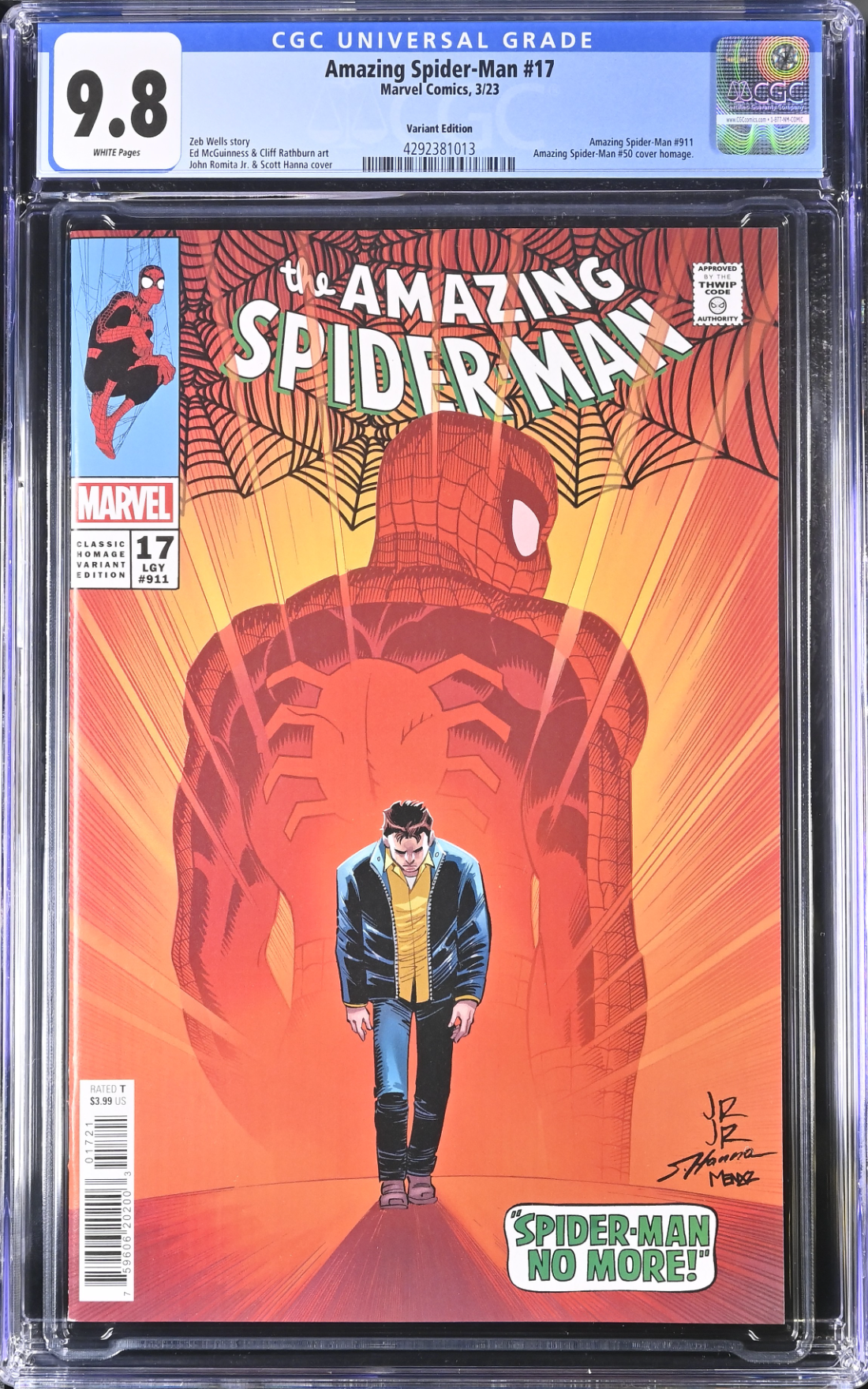 Amazing Spider-Man #17 Romita Jr. Homage Variant CGC 9.8