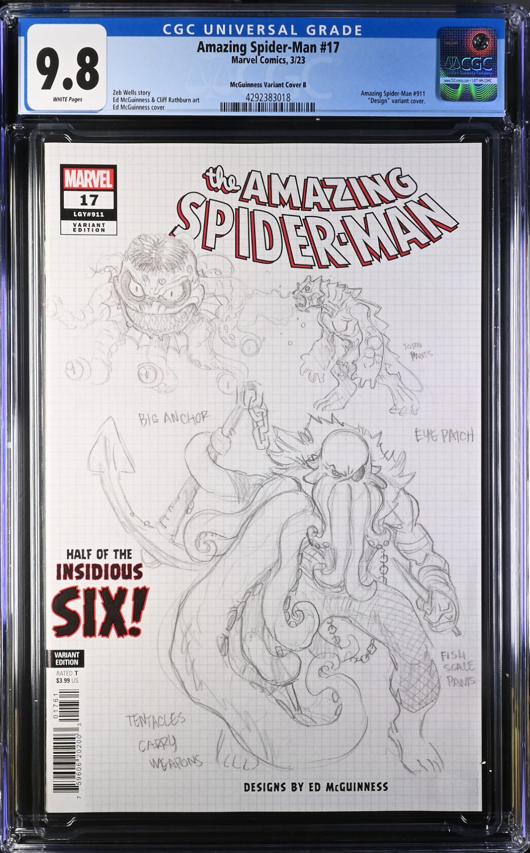Amazing Spider-Man #17 McGuinness Design Variant CGC 9.8