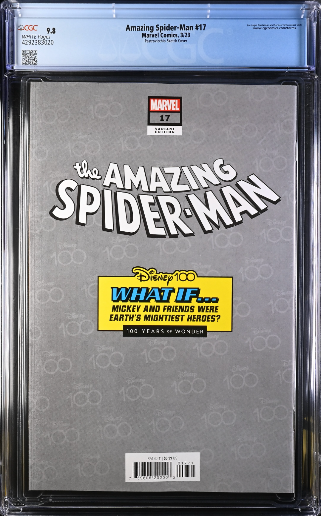 Amazing Spider-Man #17 Disney 1:100 Retailer Incentive Variant CGC 9.8