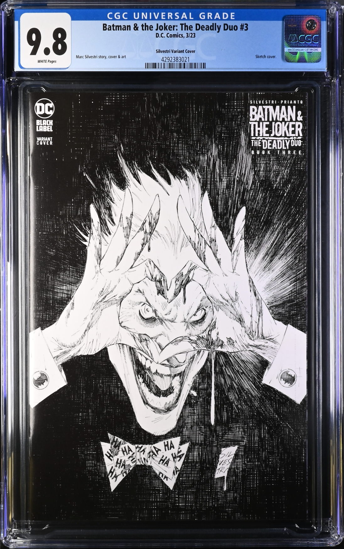 Batman & The Joker: The Deadly Duo #3 Silvestri 1:50 Retailer Incentive Variant CGC 9.8