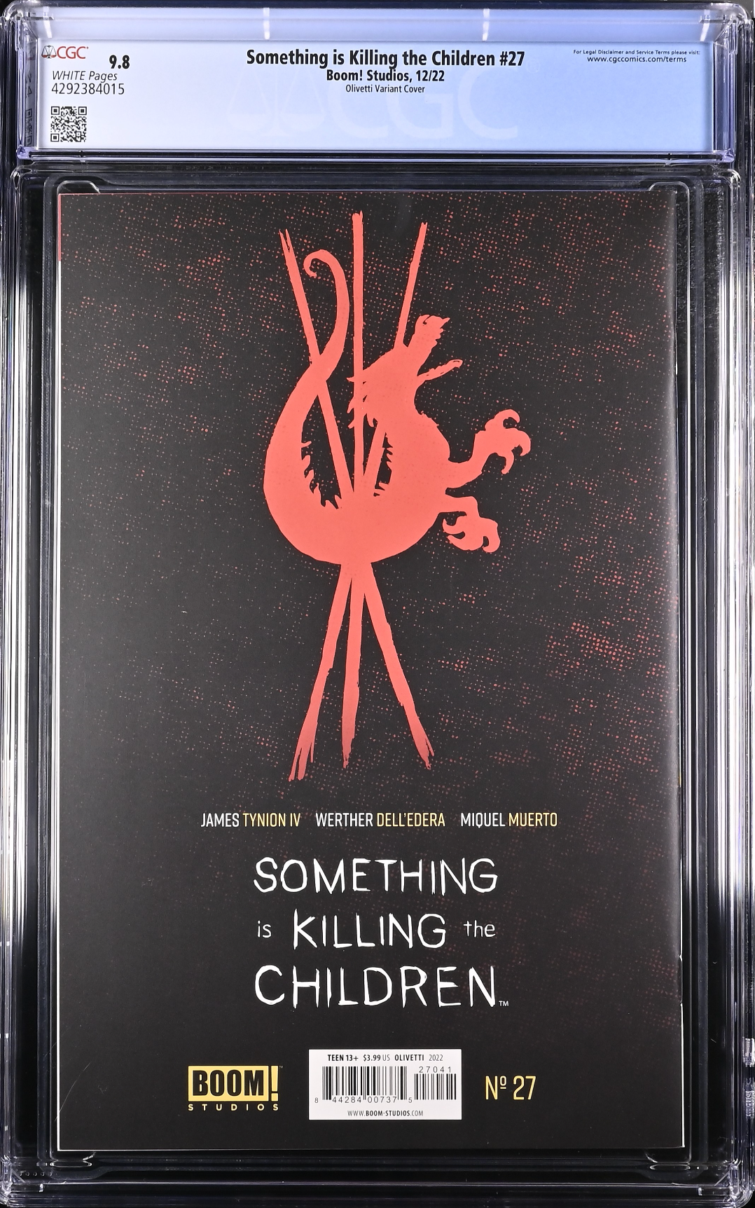 Something is Killing the Children #27 Olivetti 1:50 Virgin Retailer Incentive Variant CGC 9.8