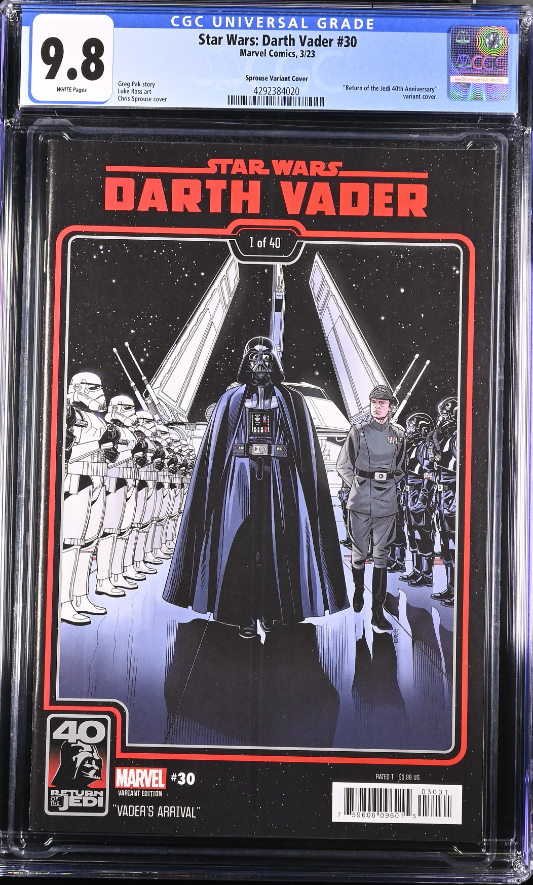 Star Wars: Darth Vader #30 Sprouse Variant CGC 9.8
