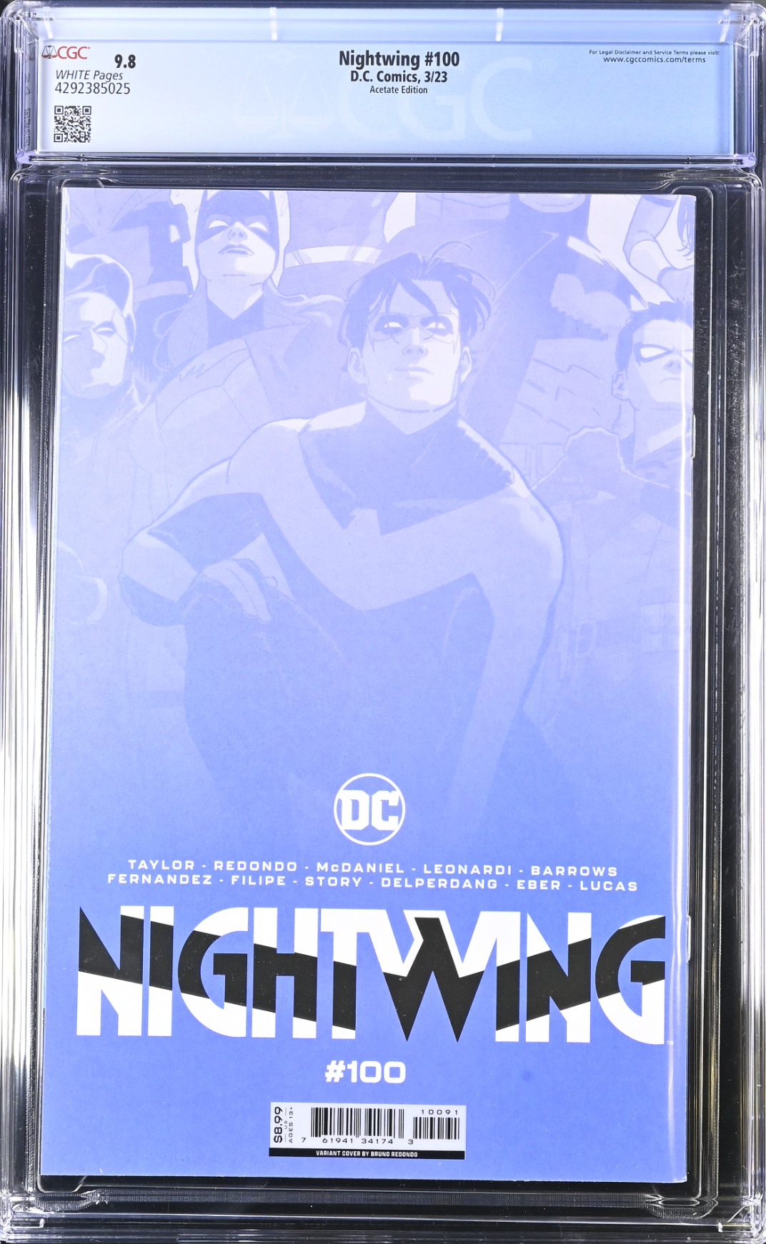 Nightwing #100 Cover G - Redondo Acetate - CGC 9.8