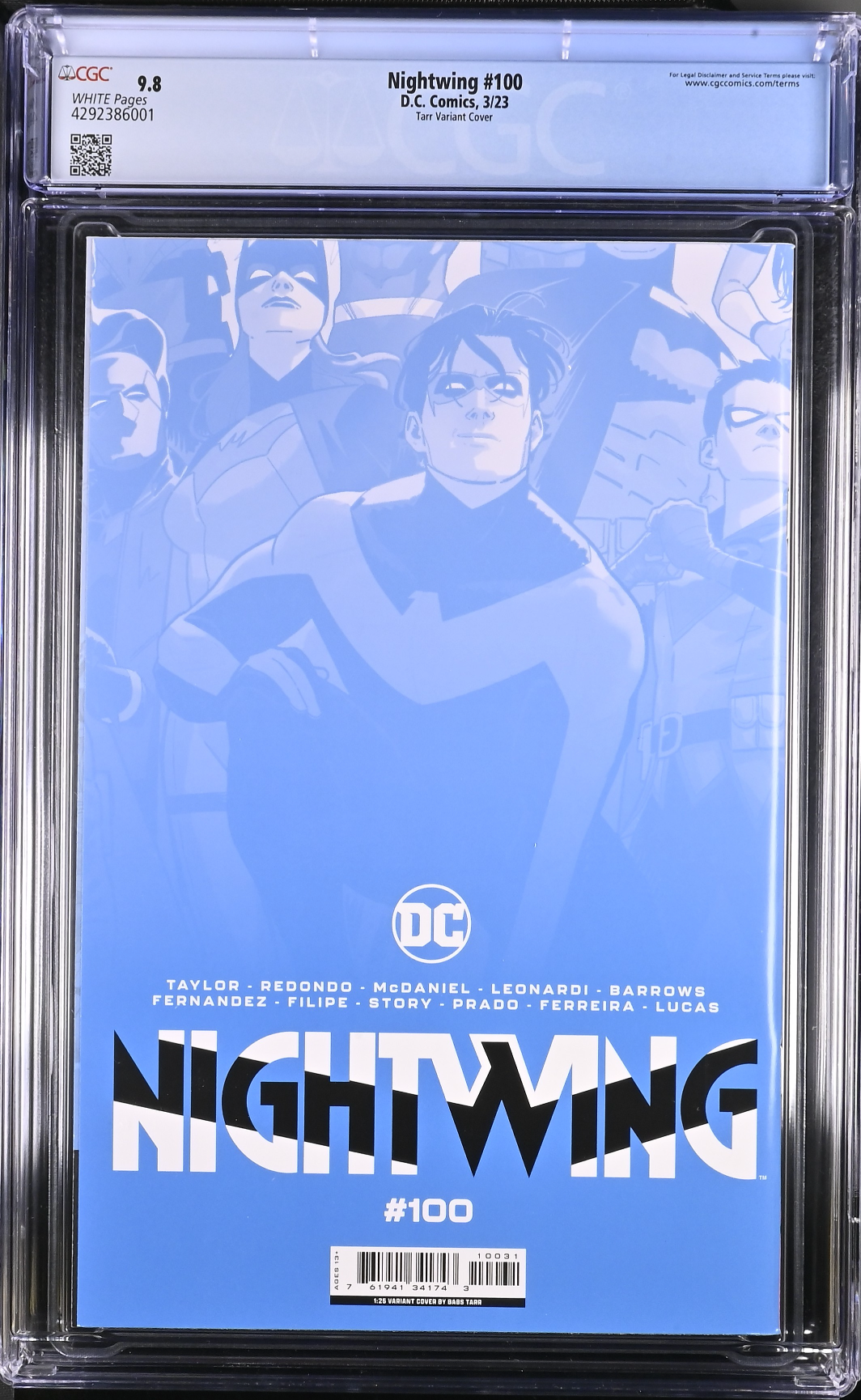 Nightwing #100 Tarr 1:25 Retailer Incentive Variant CGC 9.8