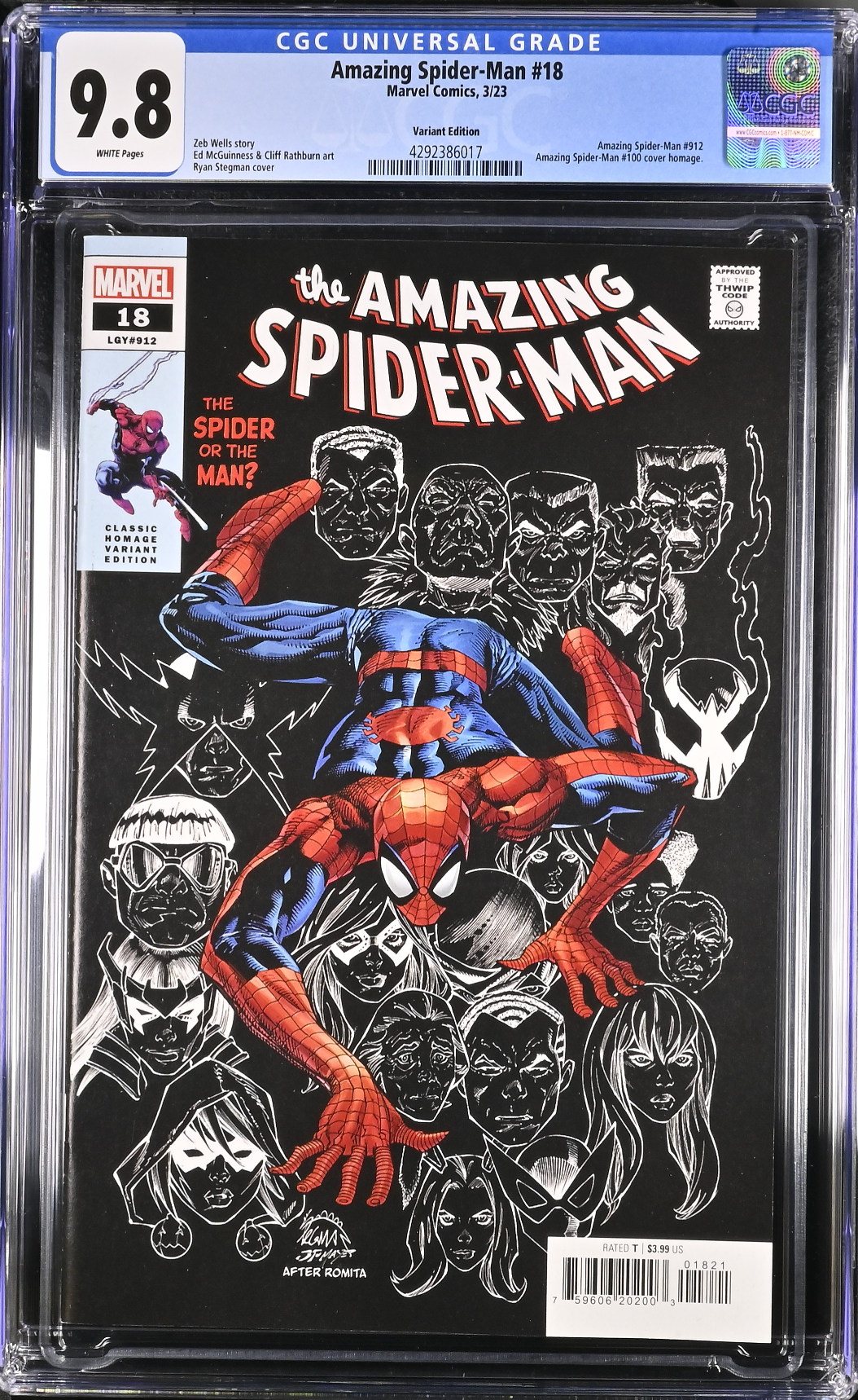 Amazing Spider-Man #18 Stegman Homage Variant CGC 9.8