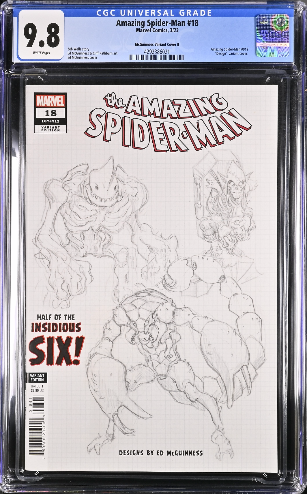 Amazing Spider-Man #18 McGuinness Design Variant CGC 9.8
