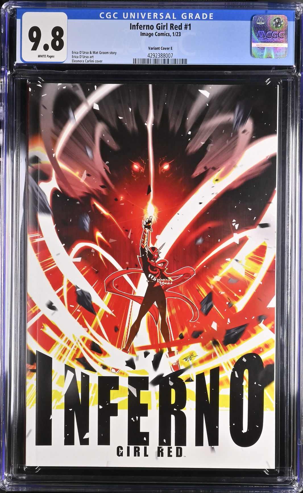 Inferno Girl Red #1 Carlini 1:25 Retailer Incentive Variant CGC 9.8