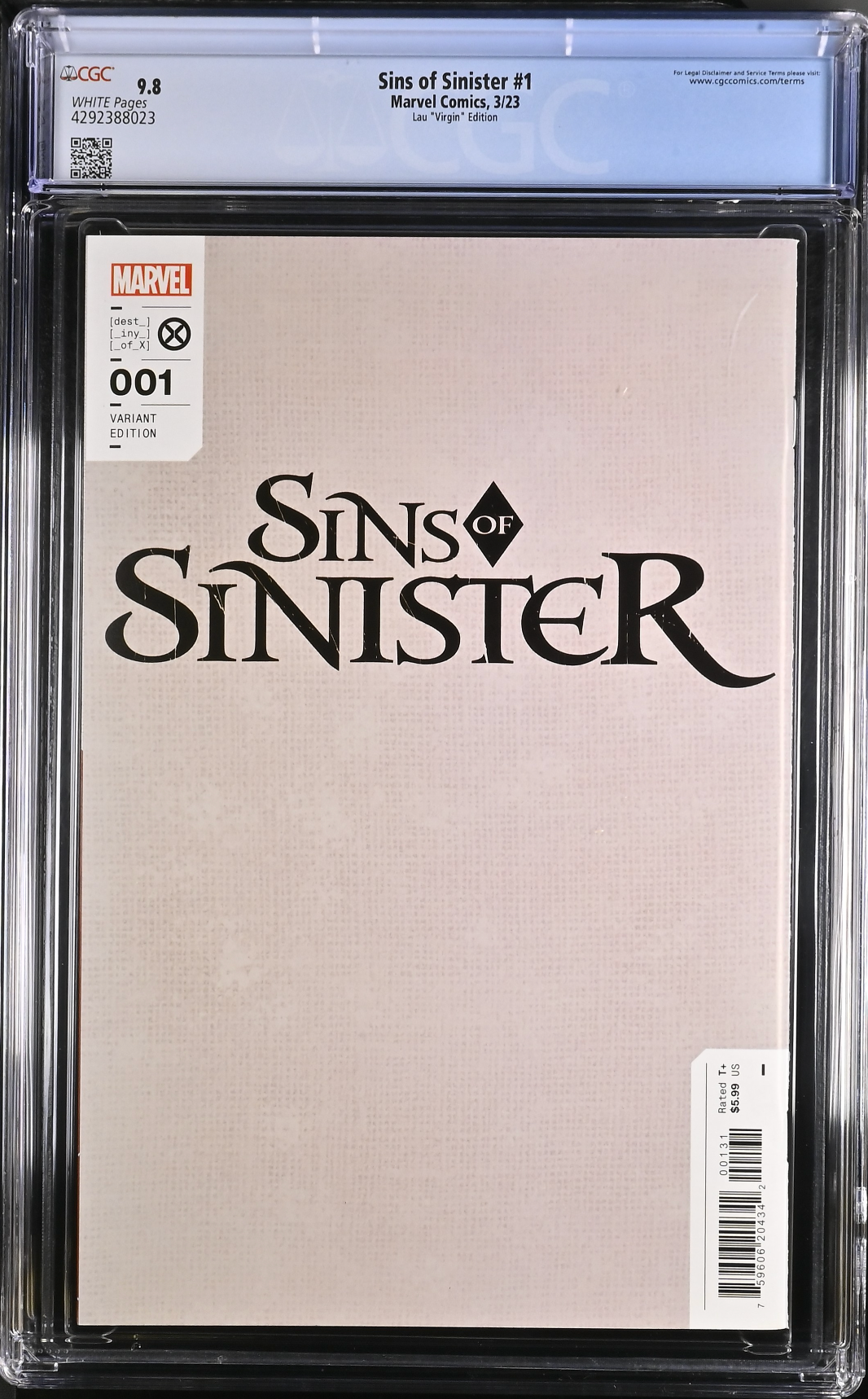 Sins of Sinister #1 Artgerm 1:100 Virgin Retailer Incentive Variant CGC 9.8
