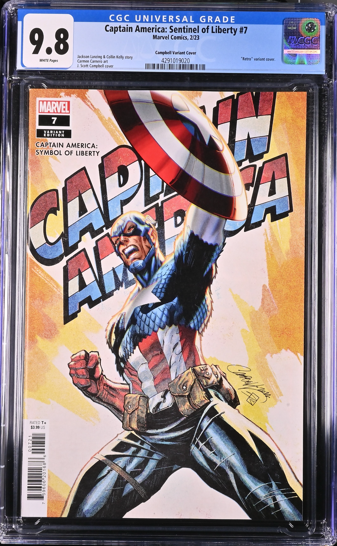 Captain America: Sentinel of Liberty #7 Campbell Variant CGC 9.8