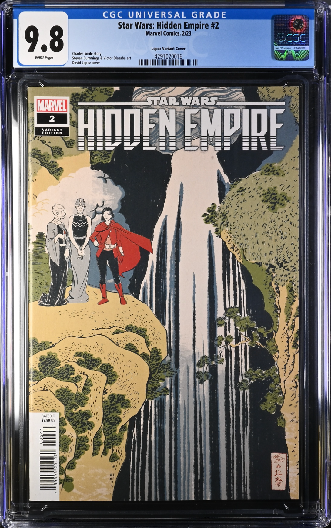 Star Wars: Hidden Empire #2 Lopez 1:25 Retailer Incentive Variant CGC 9.8