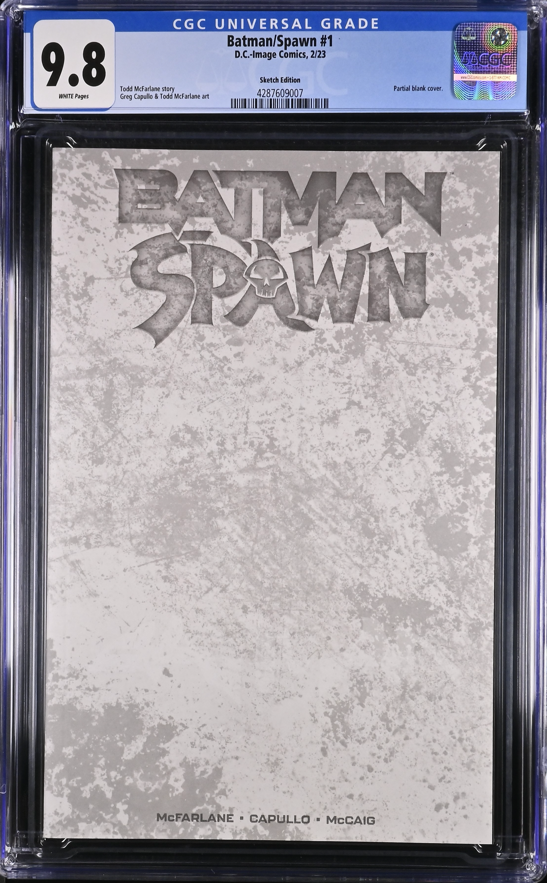 Batman Spawn #1 Cover I - Blank CGC 9.8