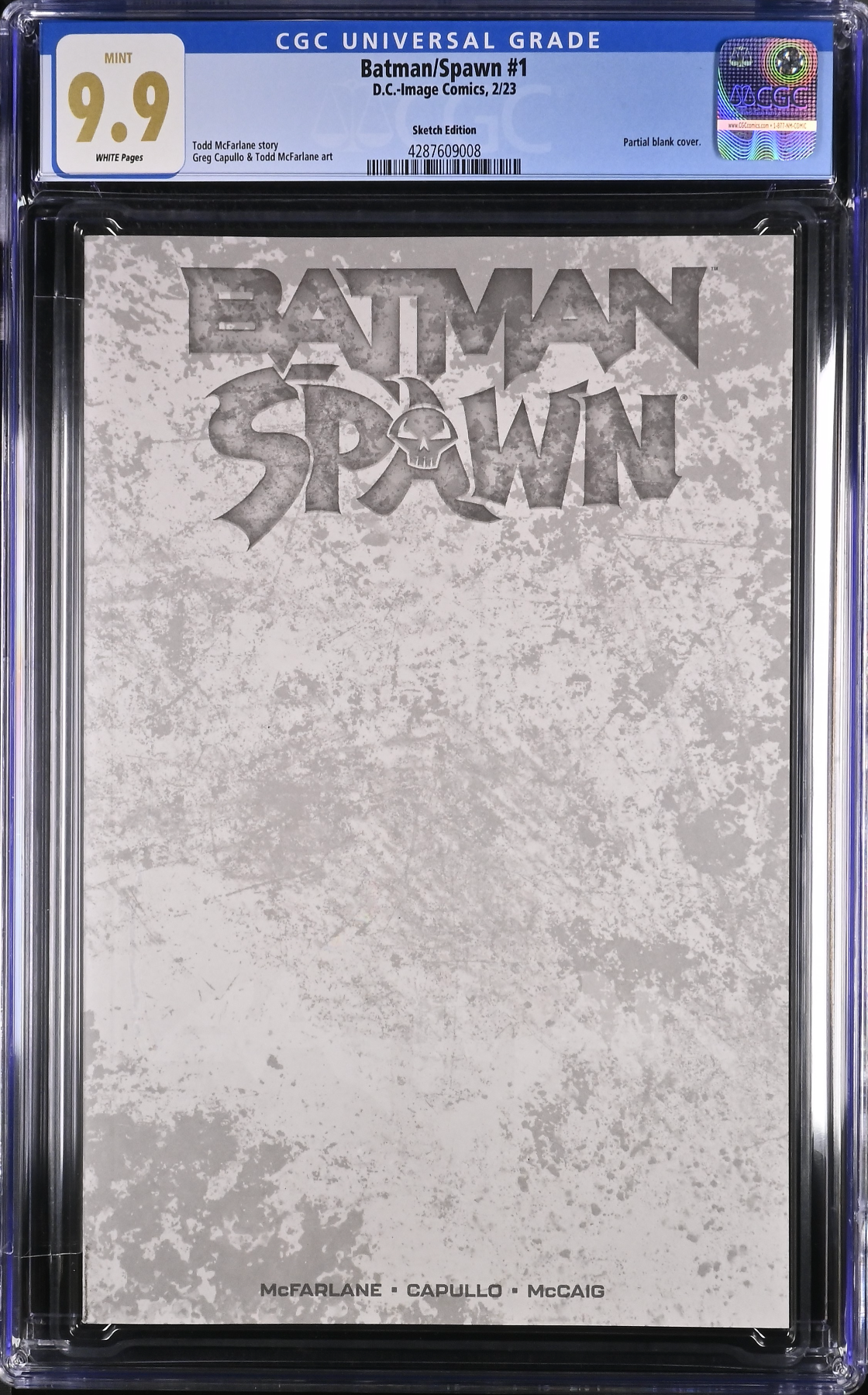 Batman Spawn #1 Cover I - Blank CGC 9.9