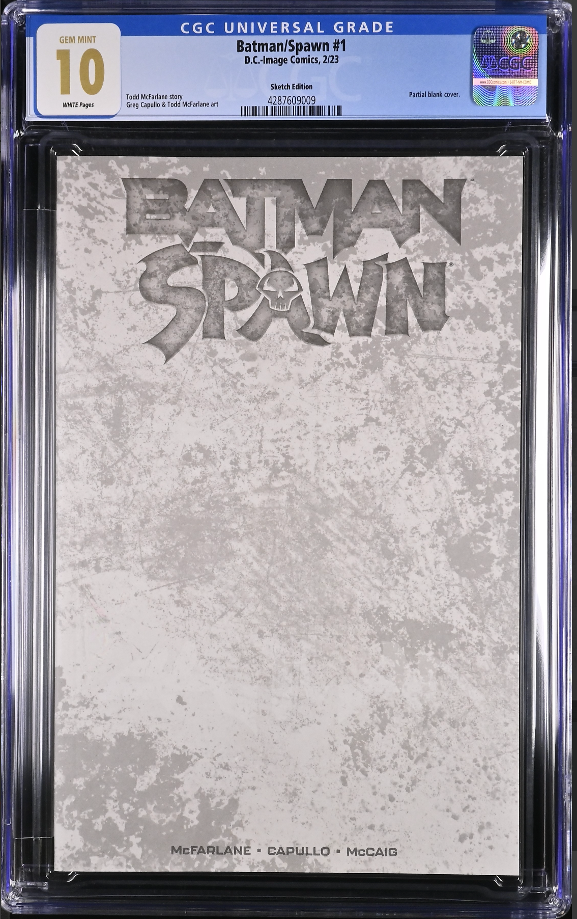 Batman Spawn #1 Cover I - Blank CGC 10.0