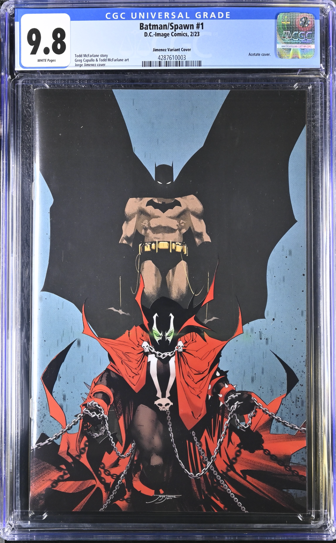 Batman Spawn #1 Cover S - Jimenez Acetate CGC 9.8