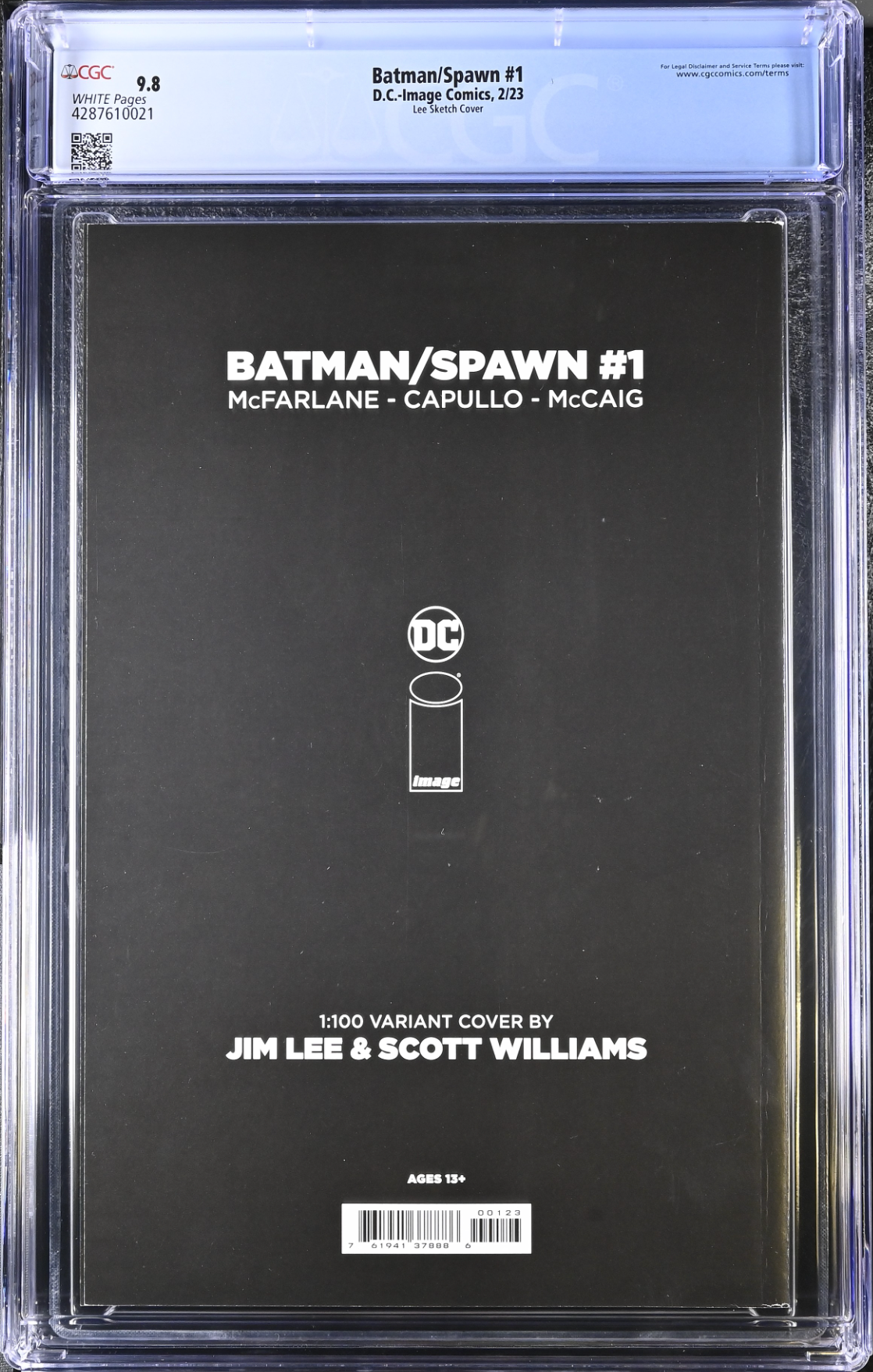 Batman Spawn #1 Cover N - Jim Lee 1:100 Retailer Incentive Variant CGC 9.8