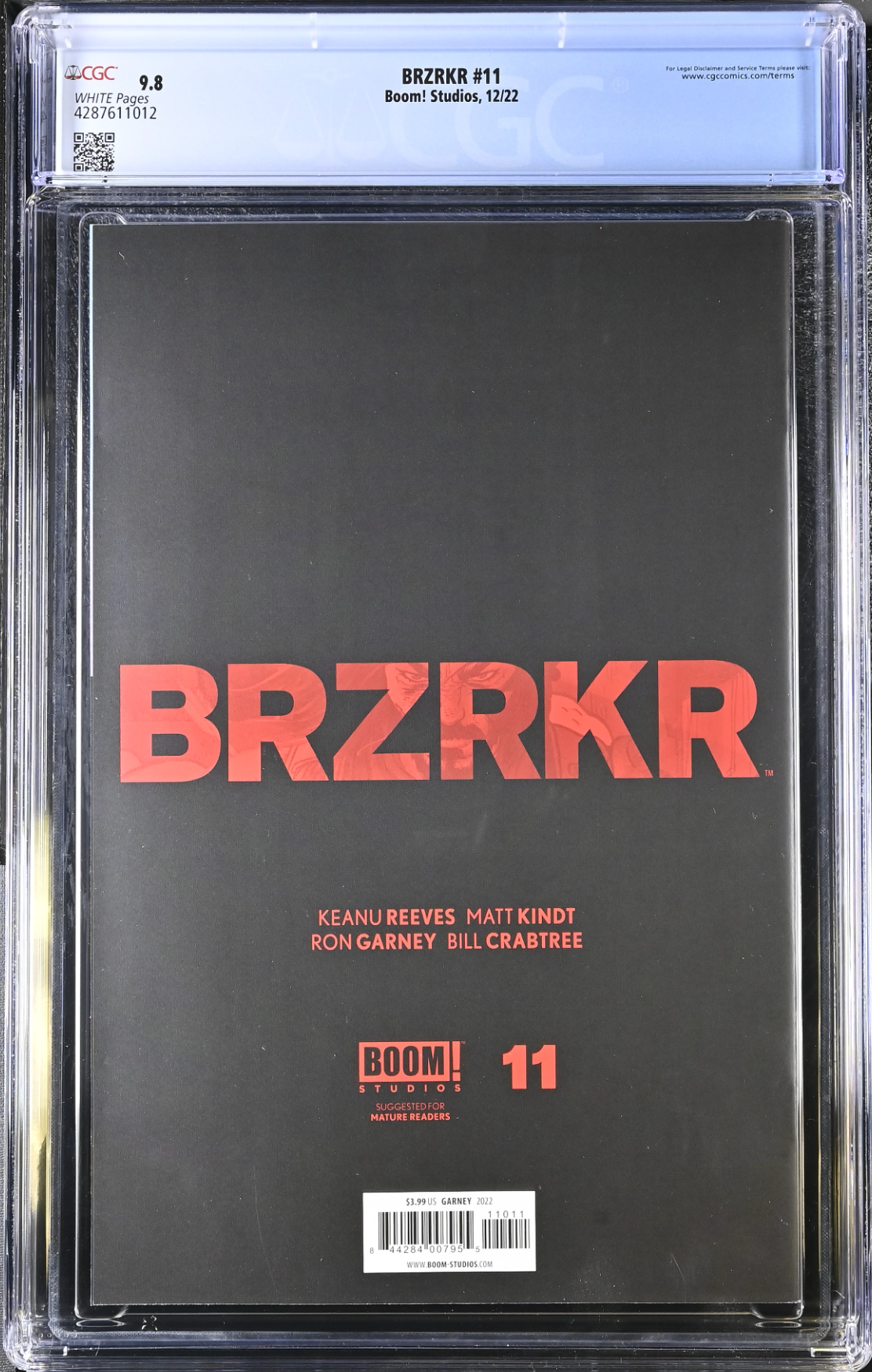 BRZRKR #11 Cover A Garney CGC 9.8 (Berzerker)