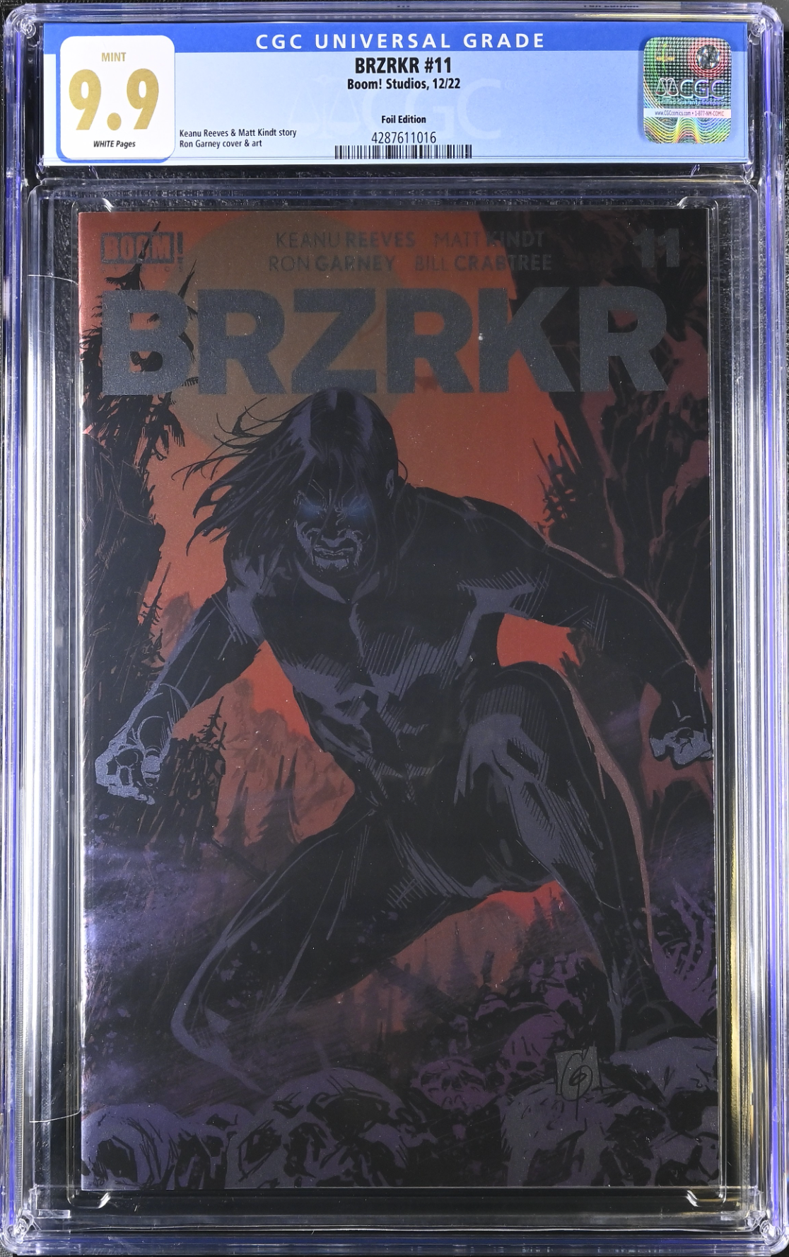 BRZRKR #11 Cover C Garney Foil Variant CGC 9.9 (Berzerker)