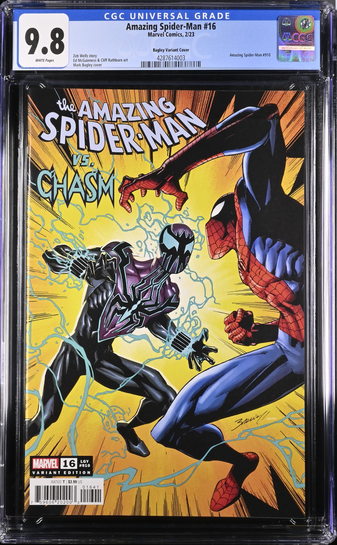 Amazing Spider-Man #16 Bagley 1:25 Retailer Incentive Variant CGC 9.8
