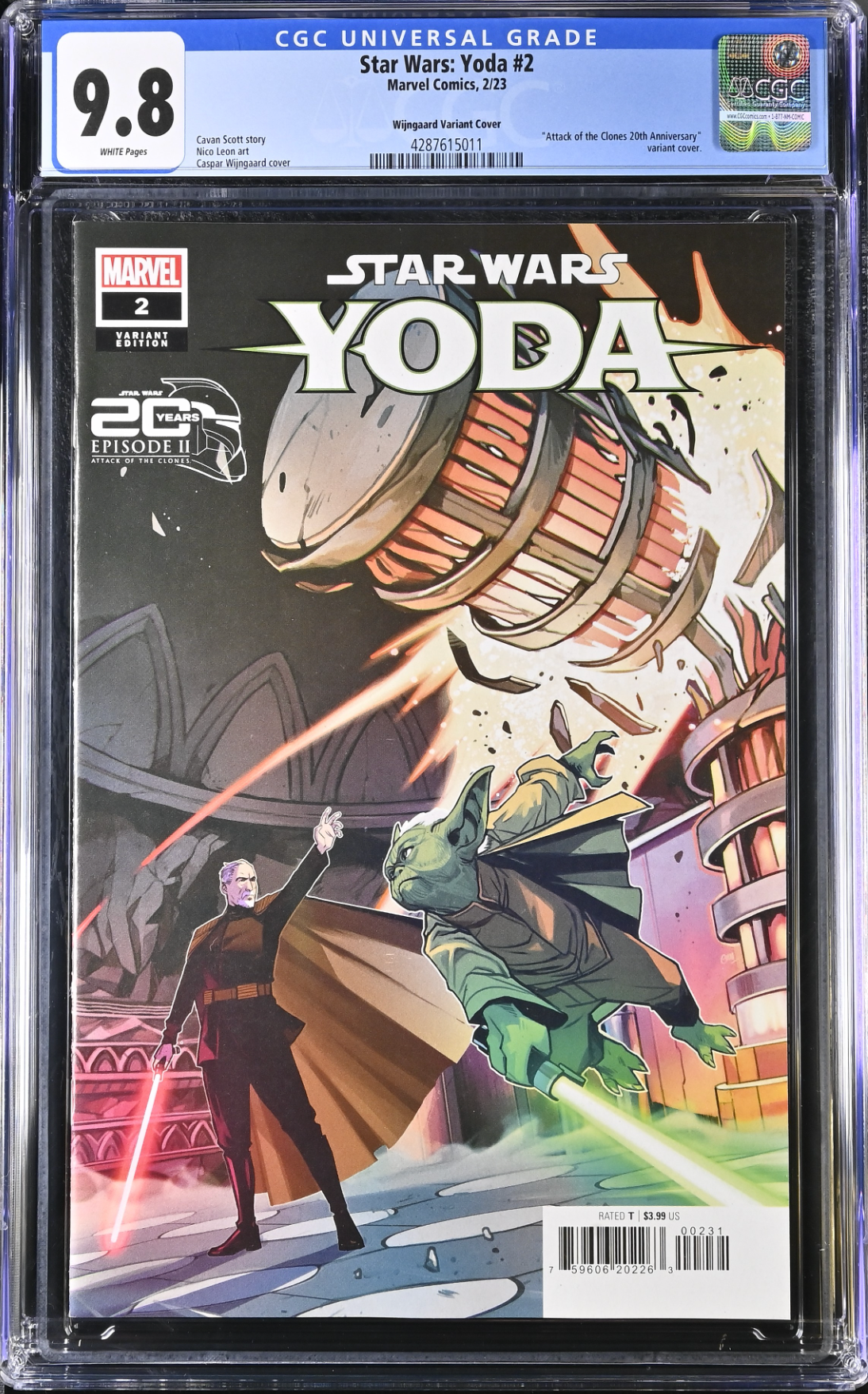 Star Wars: Yoda #2 Wijngard Variant CGC 9.8