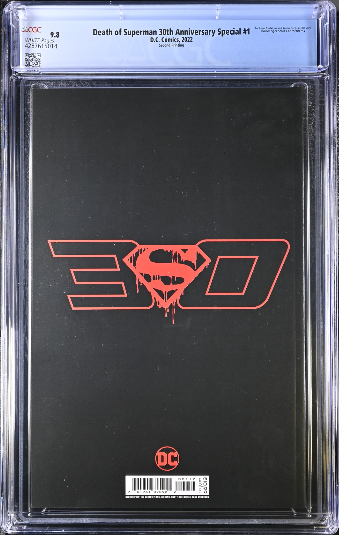 Death of Superman 30th Anniversary Special #1 Second Printing CGC 9.8